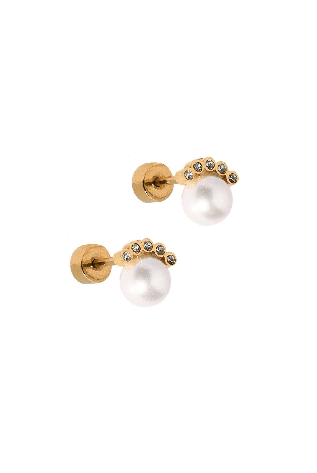Shop Winnie Pearl Screwback Stud Earrings- at Ruby Joy Boutique, a Women's Clothing Store in Pickerington, Ohio