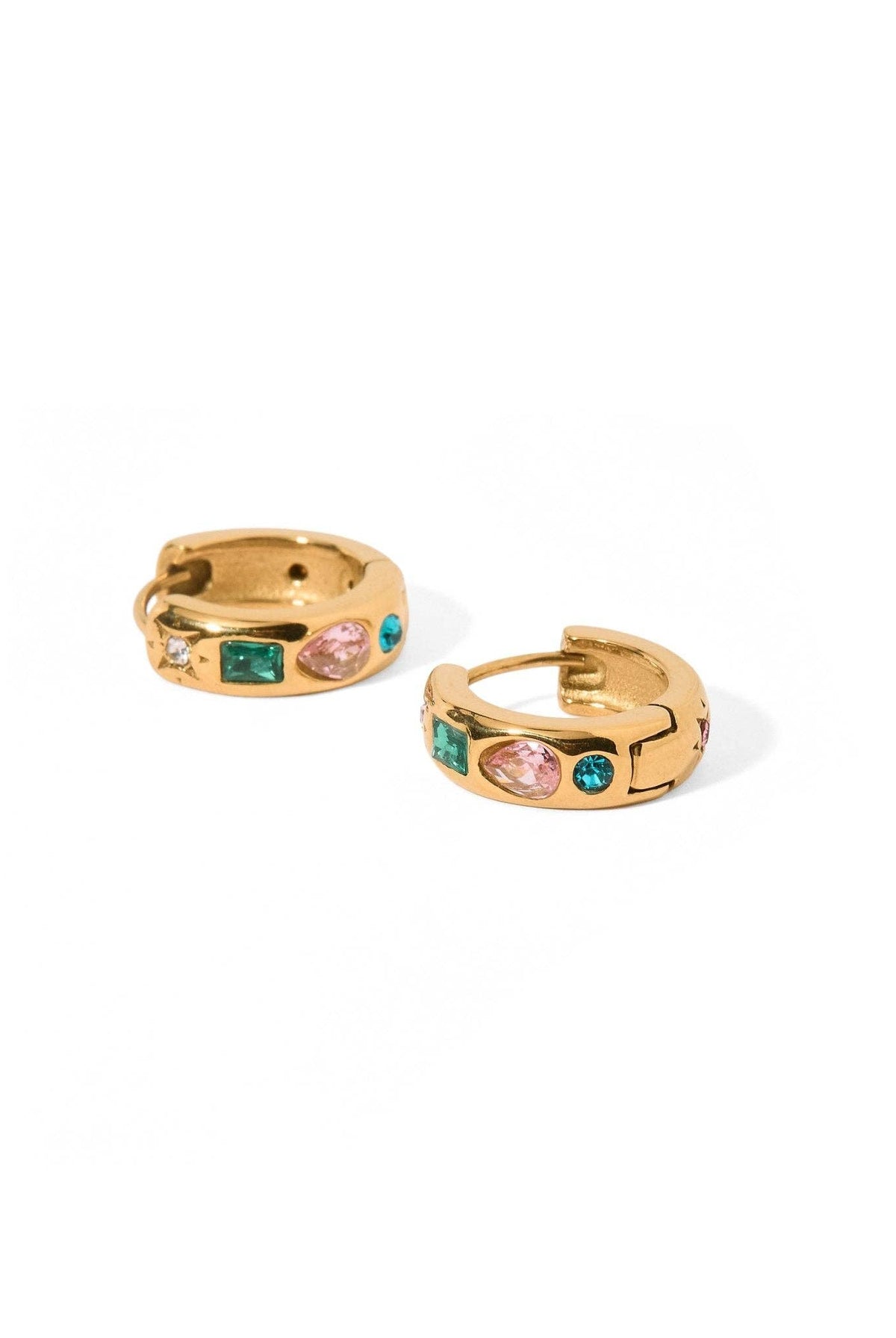 Shop August Gemstone Huggie Earrings- at Ruby Joy Boutique, a Women's Clothing Store in Pickerington, Ohio
