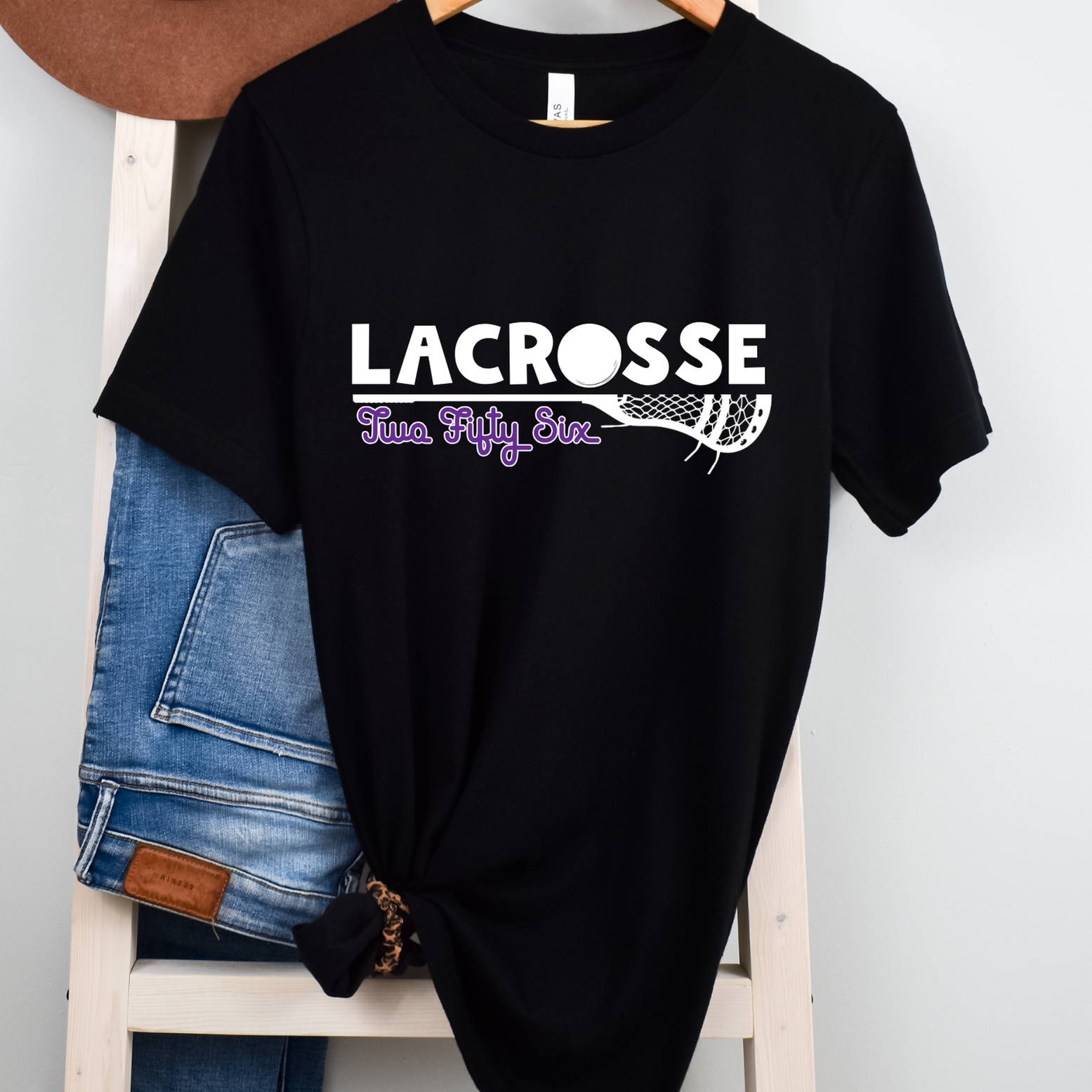 Shop 256 Horizontal Stick + Script Logo Graphic Tee-Small at Ruby Joy Boutique, a Women's Clothing Store in Pickerington, Ohio