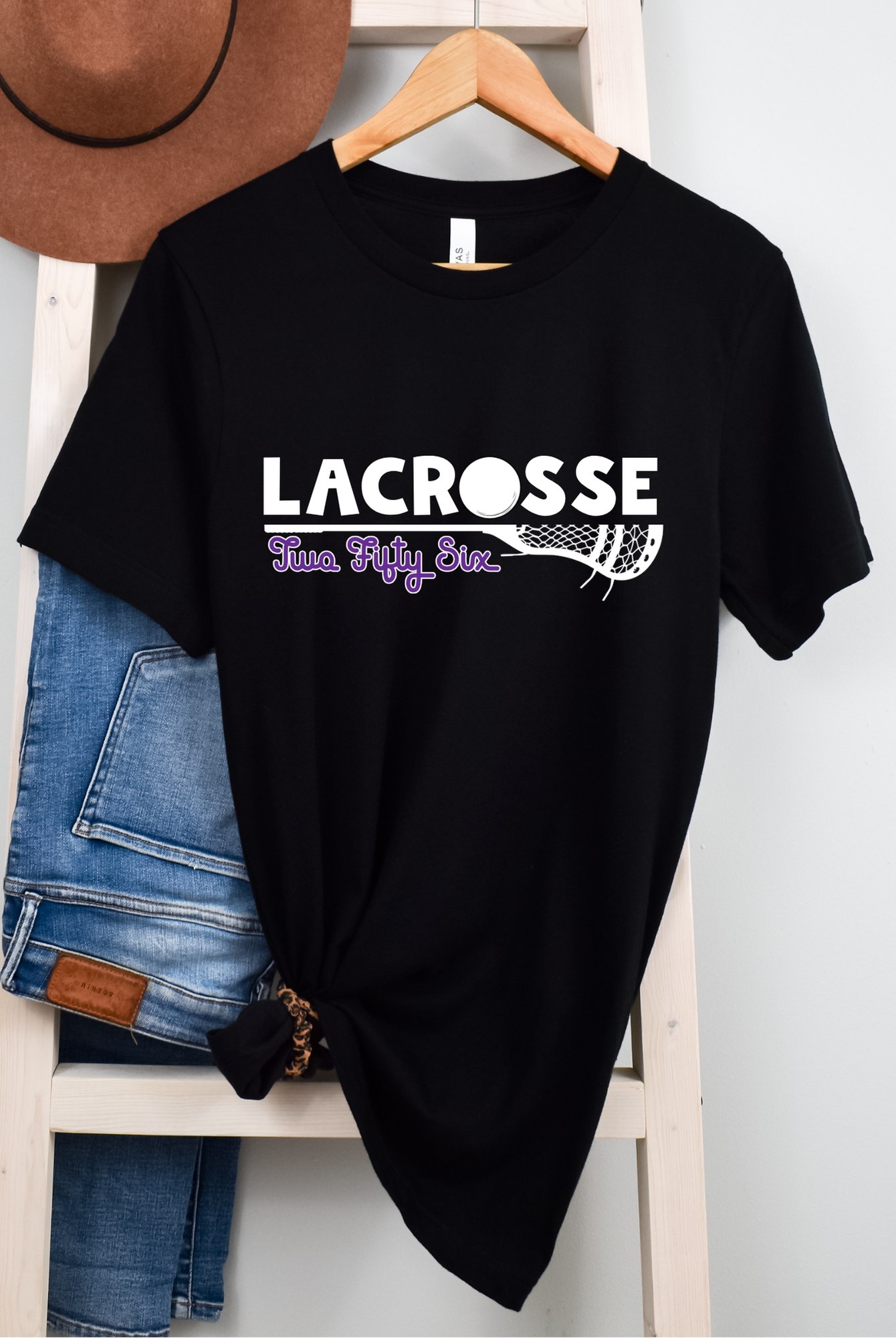 Shop 256 Horizontal Stick + Script Logo Graphic Tee-Small at Ruby Joy Boutique, a Women's Clothing Store in Pickerington, Ohio
