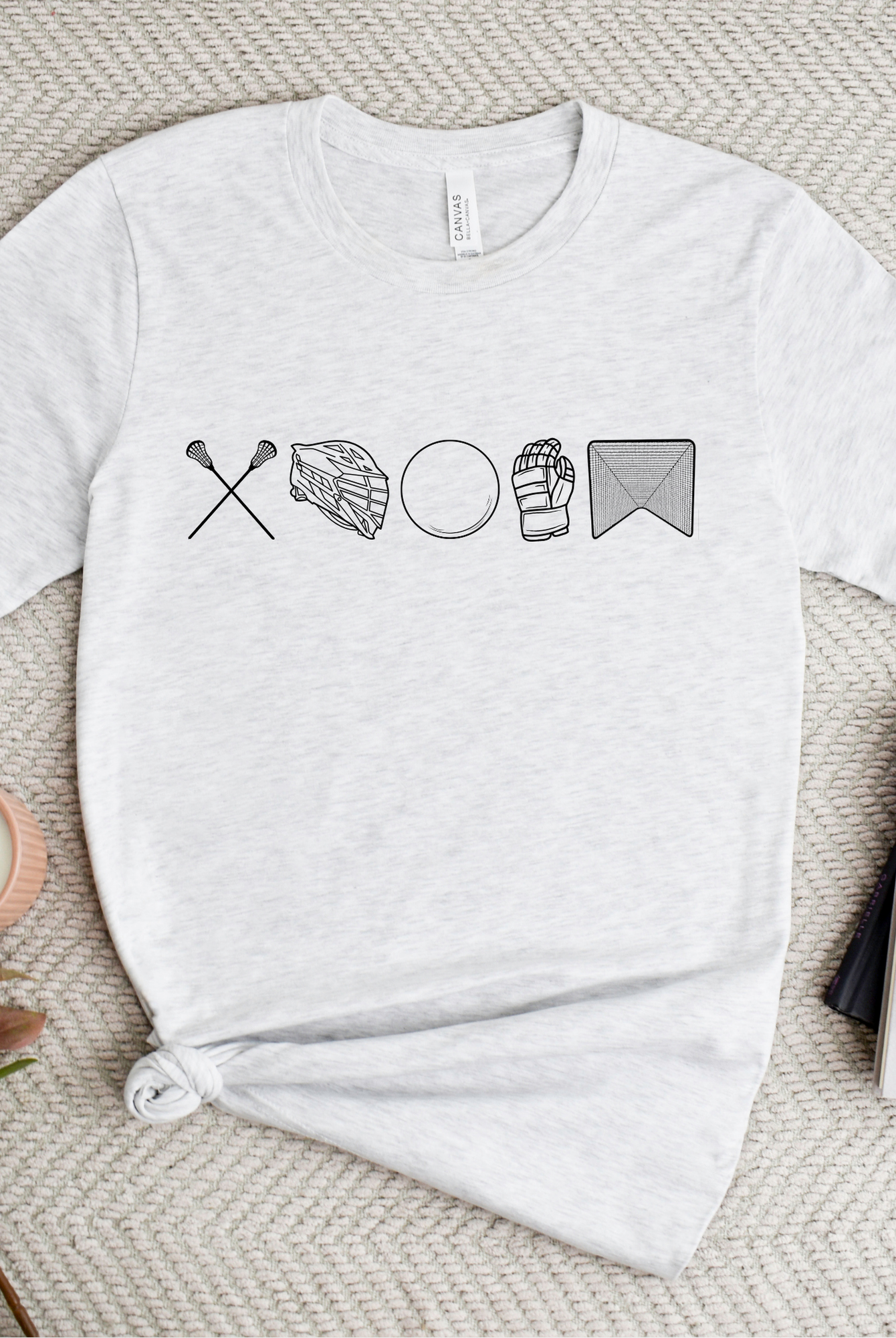 Shop 256 Lacrosse Icons Graphic Tee-Small at Ruby Joy Boutique, a Women's Clothing Store in Pickerington, Ohio