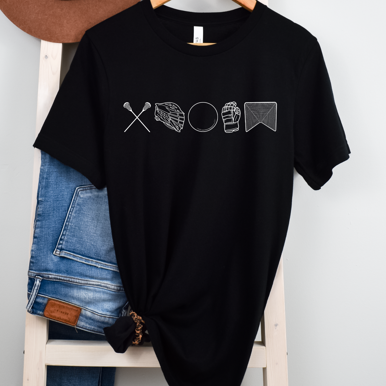 Shop 256 Lacrosse Icons Graphic Tee-Small at Ruby Joy Boutique, a Women's Clothing Store in Pickerington, Ohio
