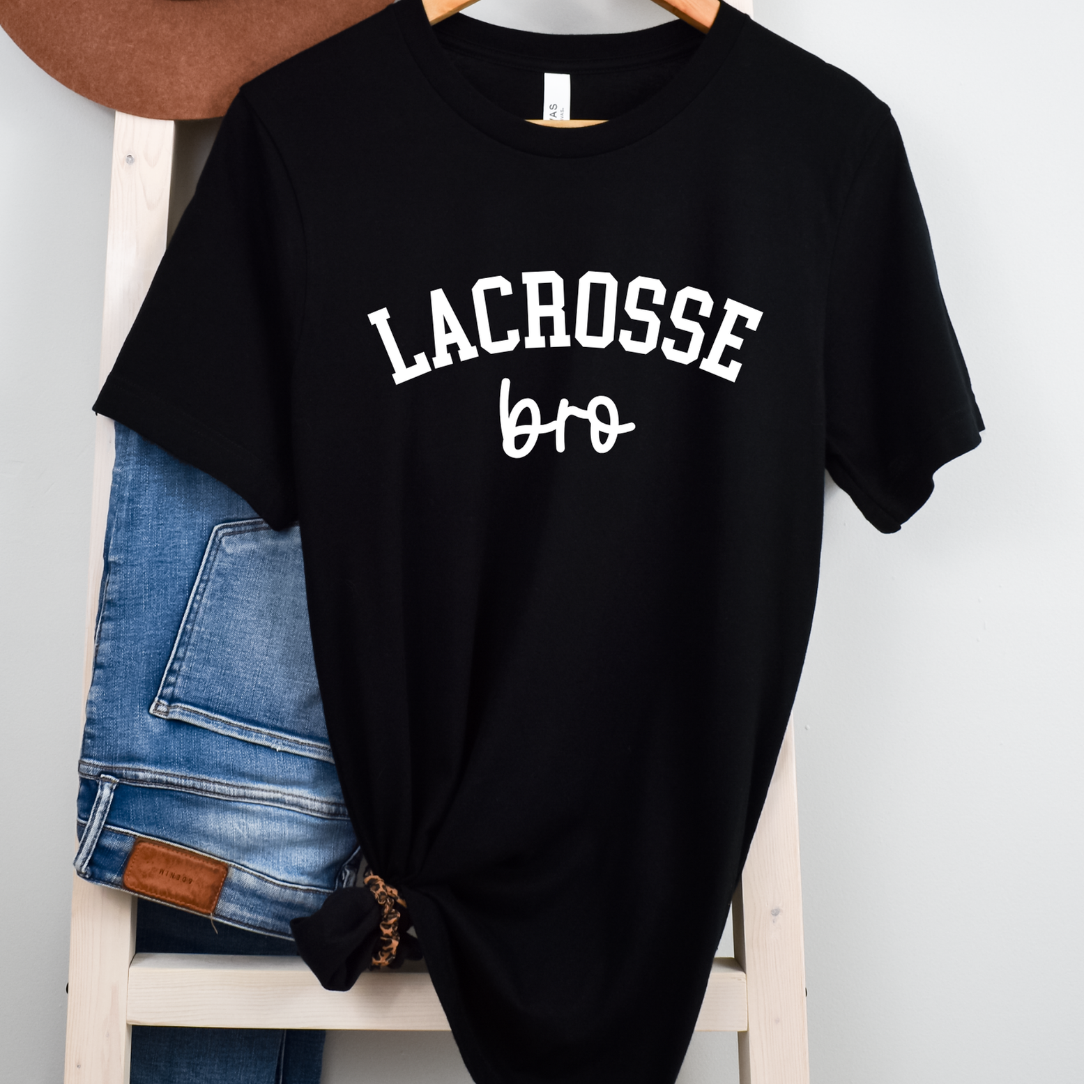Shop 256 Lacrosse Custom Text Graphic Tee- at Ruby Joy Boutique, a Women's Clothing Store in Pickerington, Ohio