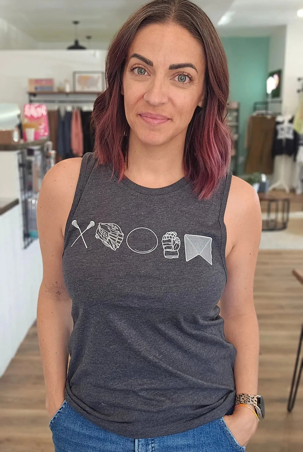 Shop 256 Lacrosse Graphic Tees | Muscle Tanks-Lacrosse Icons at Ruby Joy Boutique, a Women's Clothing Store in Pickerington, Ohio