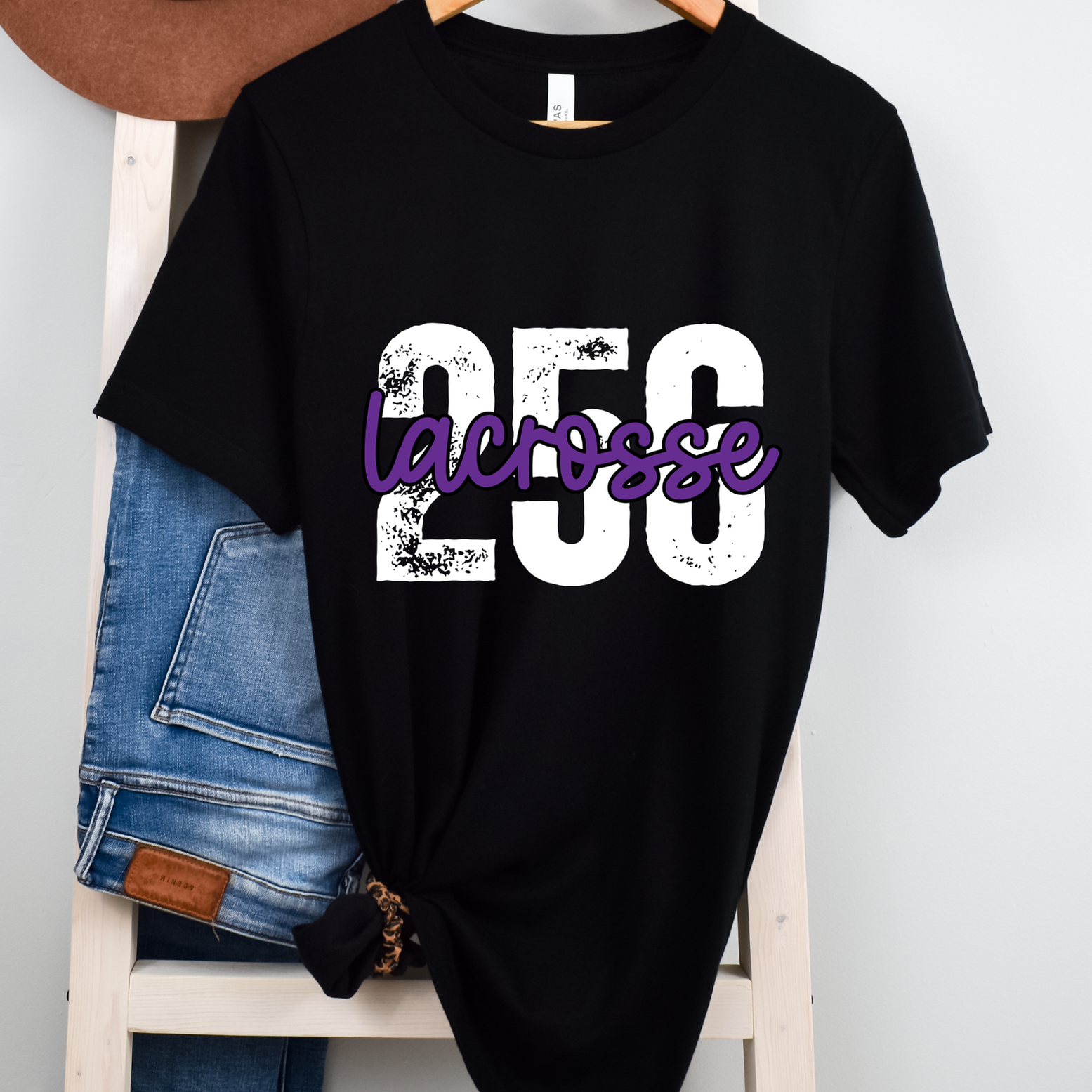 Shop 256 Lacrosse Playful Script Graphic Tee-Small at Ruby Joy Boutique, a Women's Clothing Store in Pickerington, Ohio