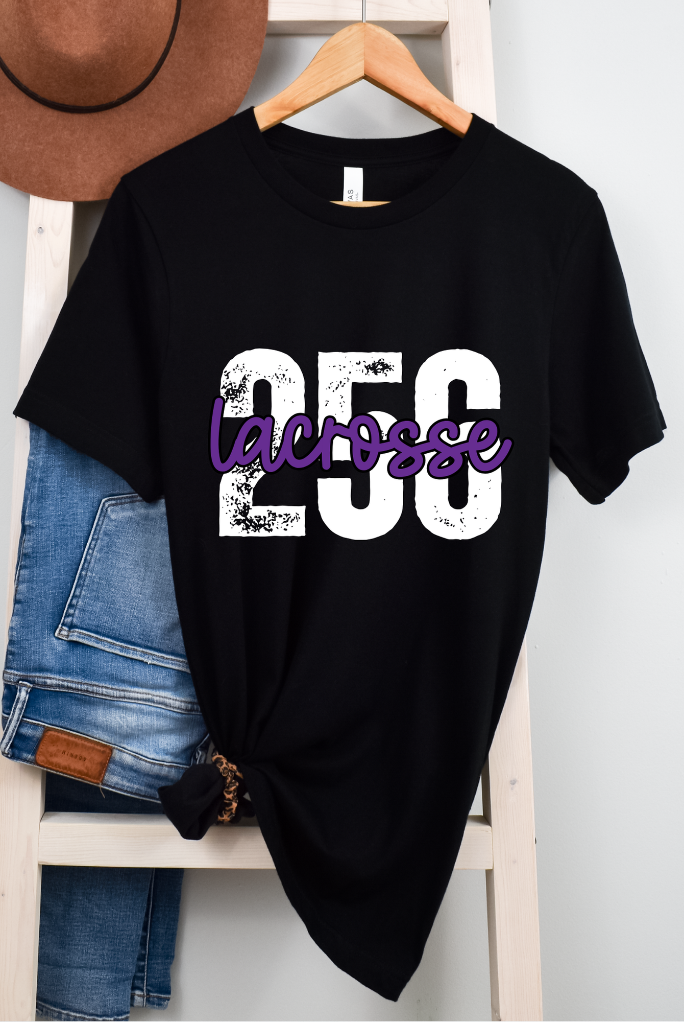 Shop 256 Lacrosse Playful Script Graphic Tee-Small at Ruby Joy Boutique, a Women's Clothing Store in Pickerington, Ohio