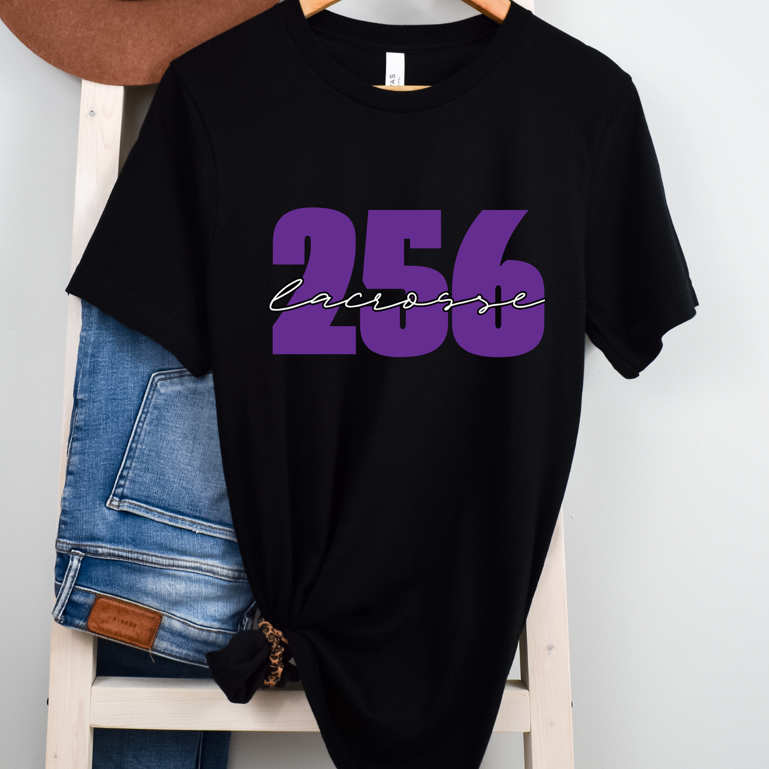Shop 256 Lacrosse Script Graphic Tee-Small at Ruby Joy Boutique, a Women's Clothing Store in Pickerington, Ohio