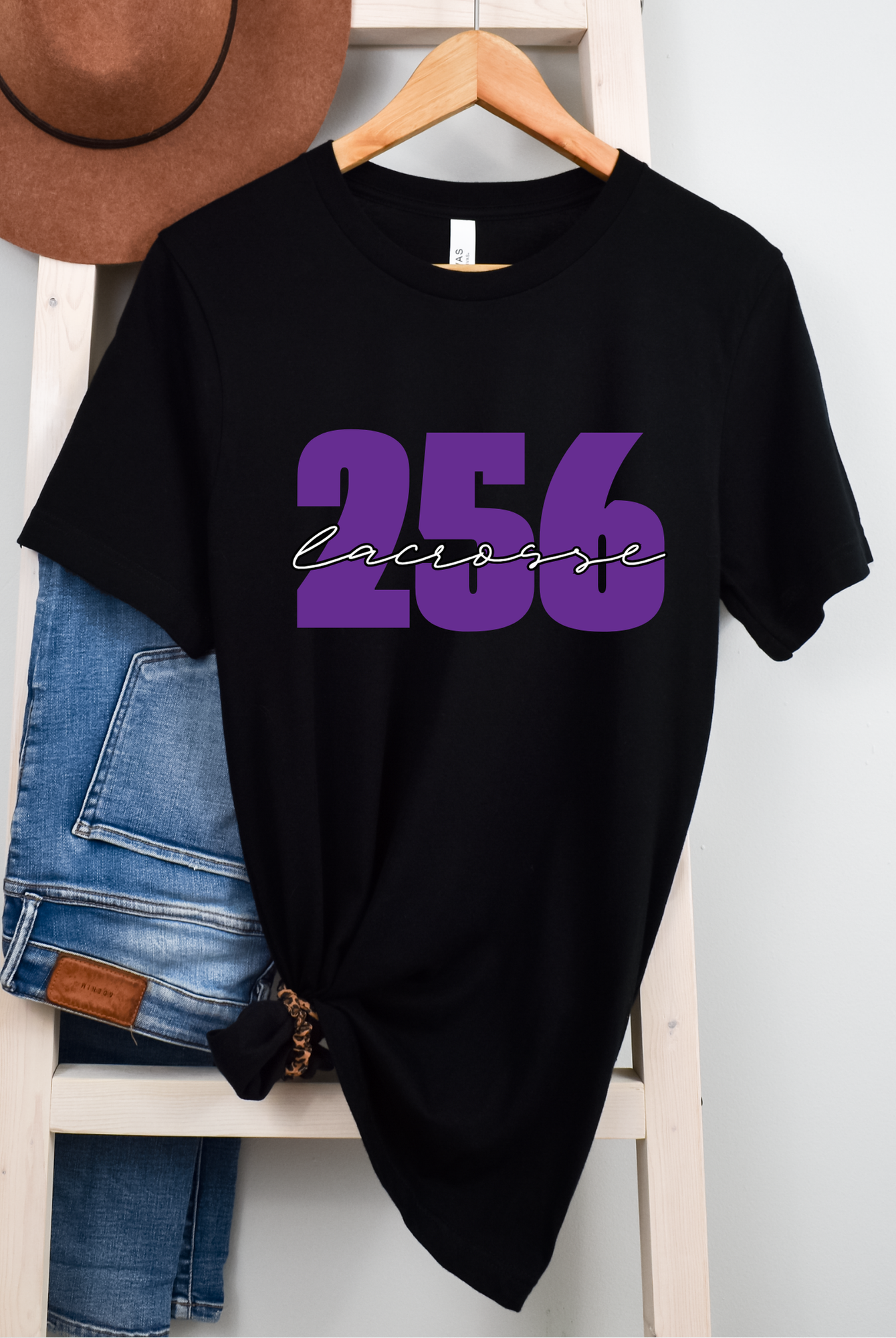 Shop 256 Lacrosse Script Graphic Tee-Small at Ruby Joy Boutique, a Women's Clothing Store in Pickerington, Ohio