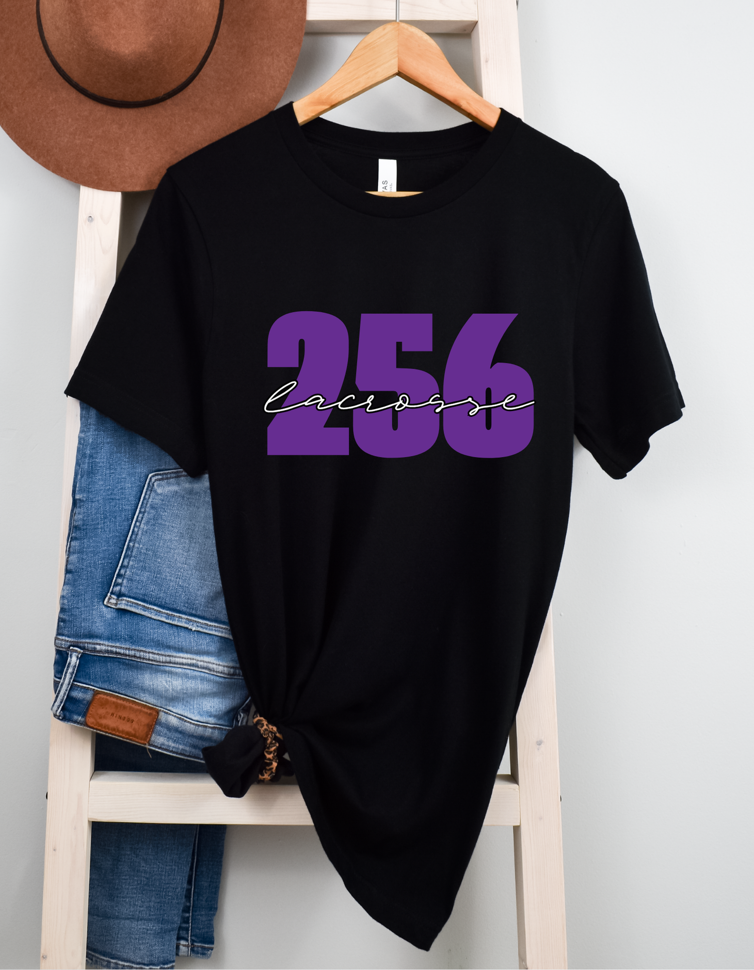 Shop 256 Lacrosse Script Graphic Tee-Small at Ruby Joy Boutique, a Women's Clothing Store in Pickerington, Ohio
