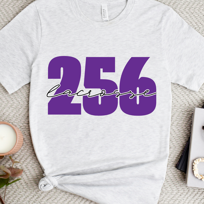Shop 256 Lacrosse Script Graphic Tee at Ruby Joy Boutique, a Women's Clothing Store in Pickerington, Ohio