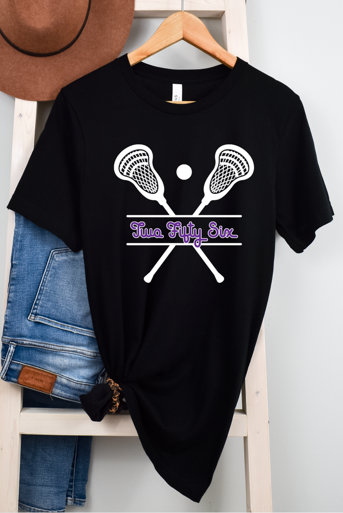 Shop 256 Lacrosse Sticks Graphic Tee at Ruby Joy Boutique, a Women's Clothing Store in Pickerington, Ohio