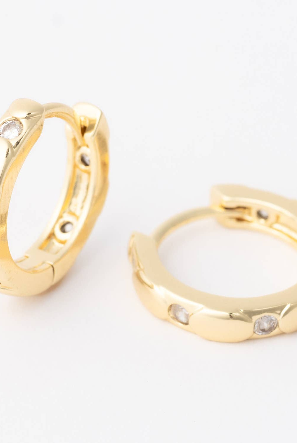 Shop Bianca Crystal Huggie Earrings- at Ruby Joy Boutique, a Women's Clothing Store in Pickerington, Ohio