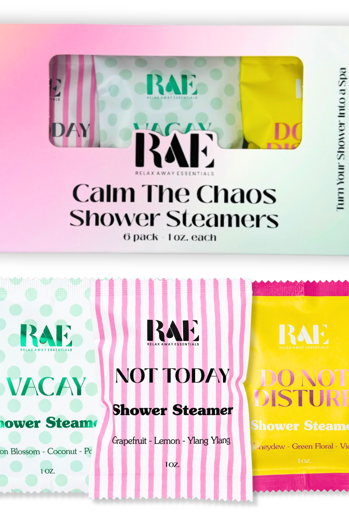 Shop Calm The Chaos | Shower Steamers 6 Pack | Made in USA- at Ruby Joy Boutique, a Women's Clothing Store in Pickerington, Ohio