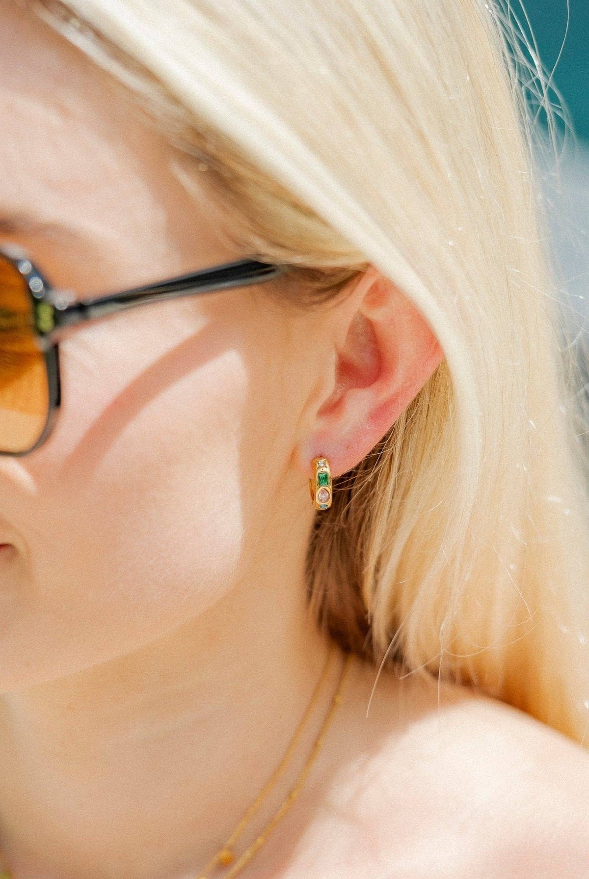 Shop August Gemstone Huggie Earrings- at Ruby Joy Boutique, a Women's Clothing Store in Pickerington, Ohio