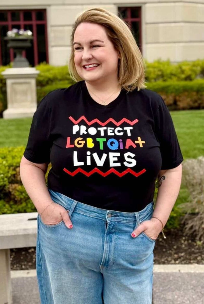 Shop Protect LGBTQIA+ Lives Classic Tee- at Ruby Joy Boutique, a Women's Clothing Store in Pickerington, Ohio