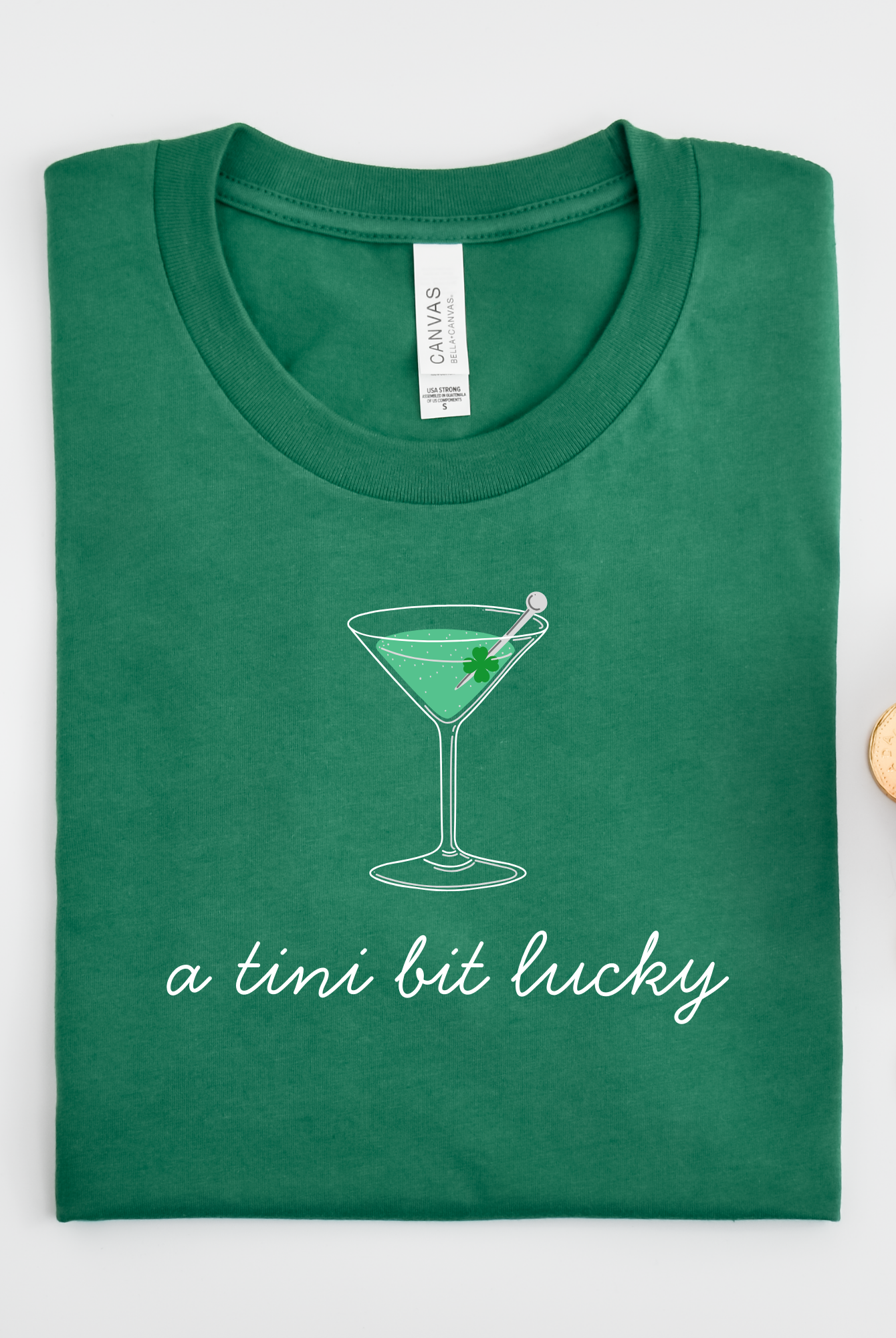 Shop A Tini Bit Lucky | St. Patrick's Day Graphic Top-Tee at Ruby Joy Boutique, a Women's Clothing Store in Pickerington, Ohio