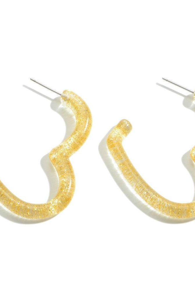 Shop Acrylic Heart Hoops-Earrings at Ruby Joy Boutique, a Women's Clothing Store in Pickerington, Ohio