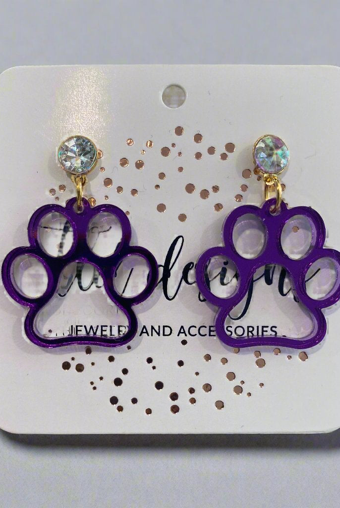 Shop Acrylic Paw Earrings-Earrings at Ruby Joy Boutique, a Women's Clothing Store in Pickerington, Ohio