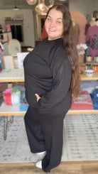 Shop All Day 2 Piece Scuba Set - Black- at Ruby Joy Boutique, a Women's Clothing Store in Pickerington, Ohio