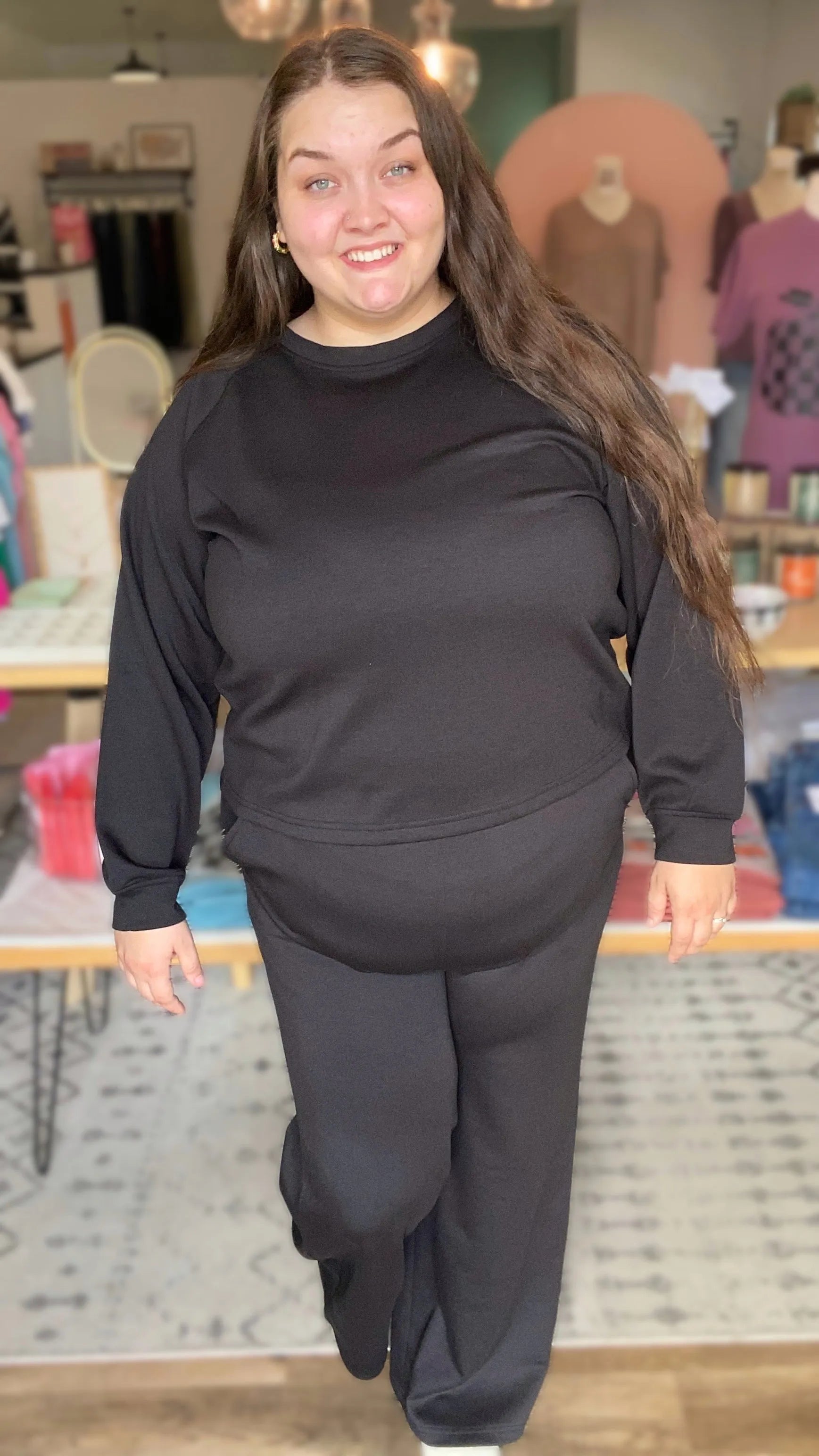 Shop All Day 2 Piece Scuba Set - Black- at Ruby Joy Boutique, a Women's Clothing Store in Pickerington, Ohio