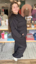 Shop All Day 2 Piece Scuba Set - Black- at Ruby Joy Boutique, a Women's Clothing Store in Pickerington, Ohio