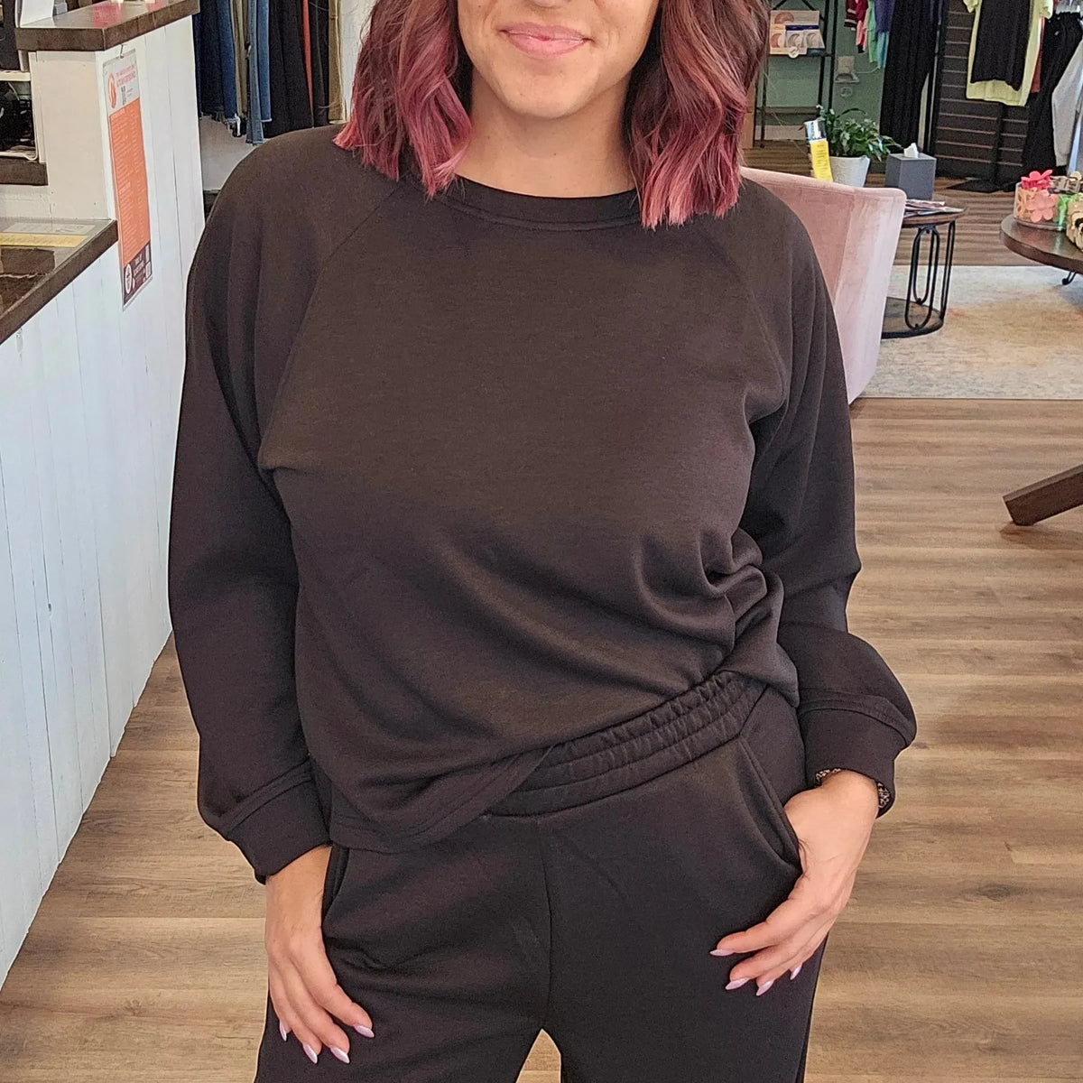 Shop All Day 2 Piece Scuba Set - Black- at Ruby Joy Boutique, a Women's Clothing Store in Pickerington, Ohio