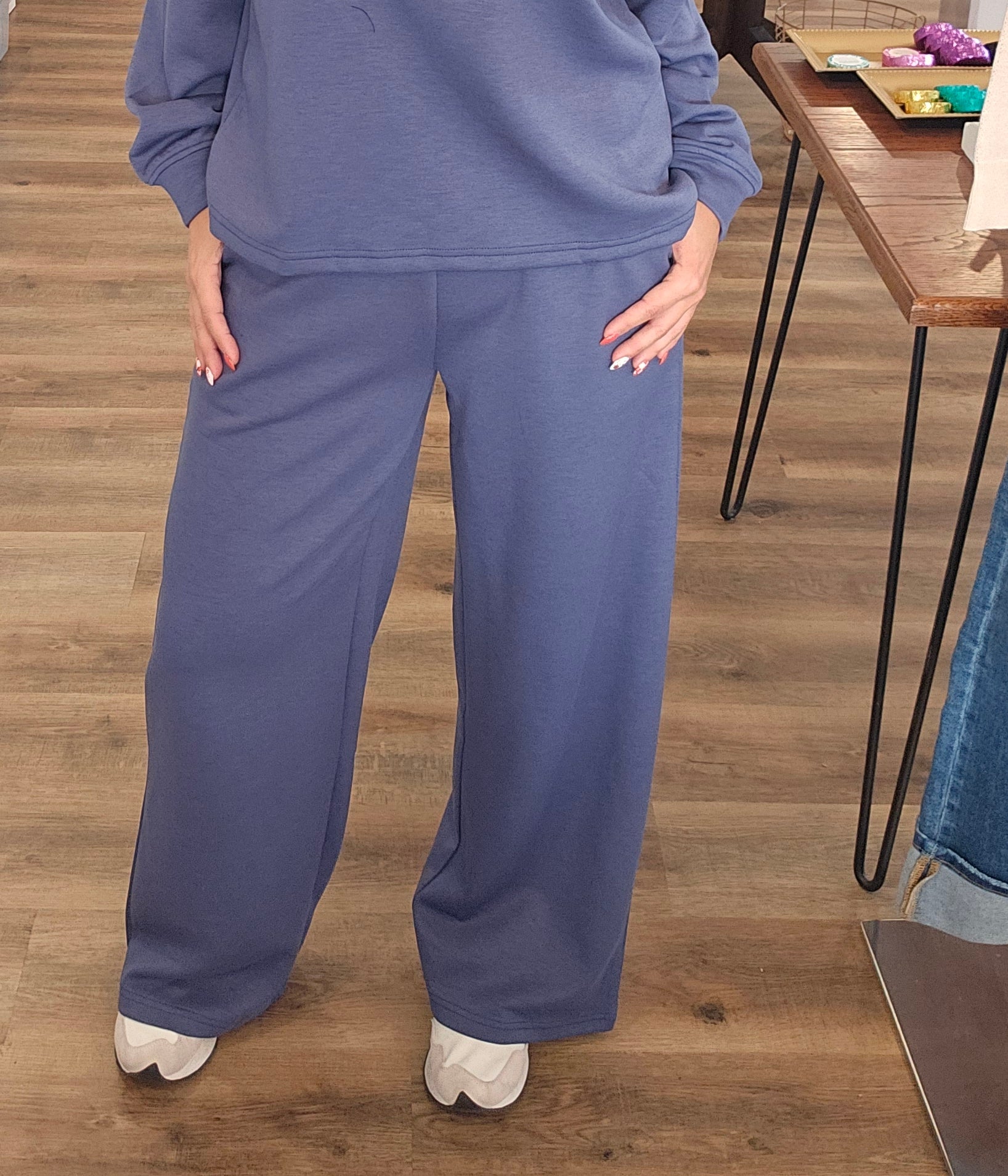 Shop All Day 2 Piece Scuba Set - Blue Indigo- at Ruby Joy Boutique, a Women's Clothing Store in Pickerington, Ohio