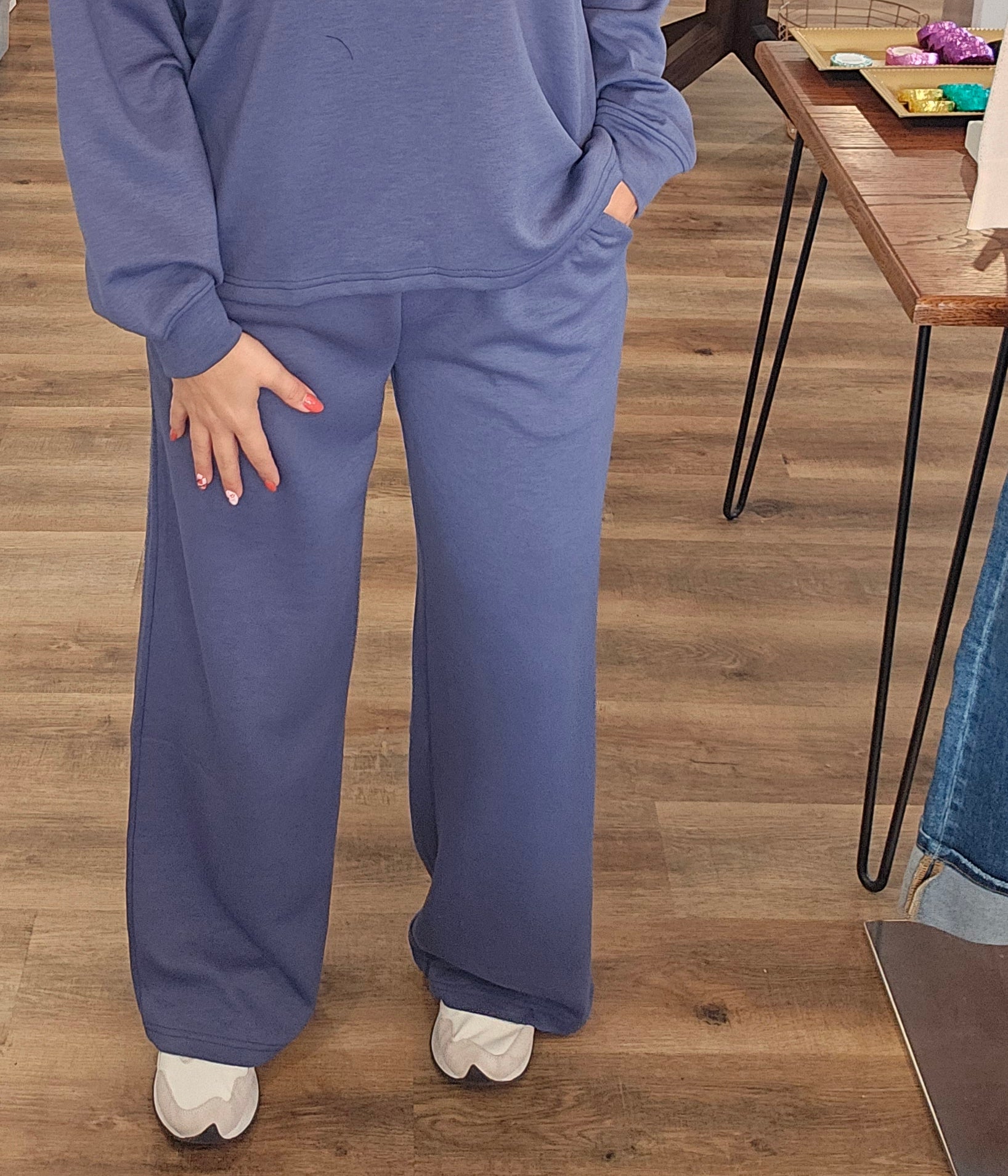 Shop All Day 2 Piece Scuba Set - Blue Indigo- at Ruby Joy Boutique, a Women's Clothing Store in Pickerington, Ohio