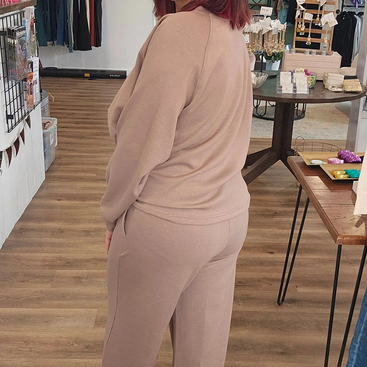 Shop All Day 2 Piece Scuba Set - Cocoa- at Ruby Joy Boutique, a Women's Clothing Store in Pickerington, Ohio