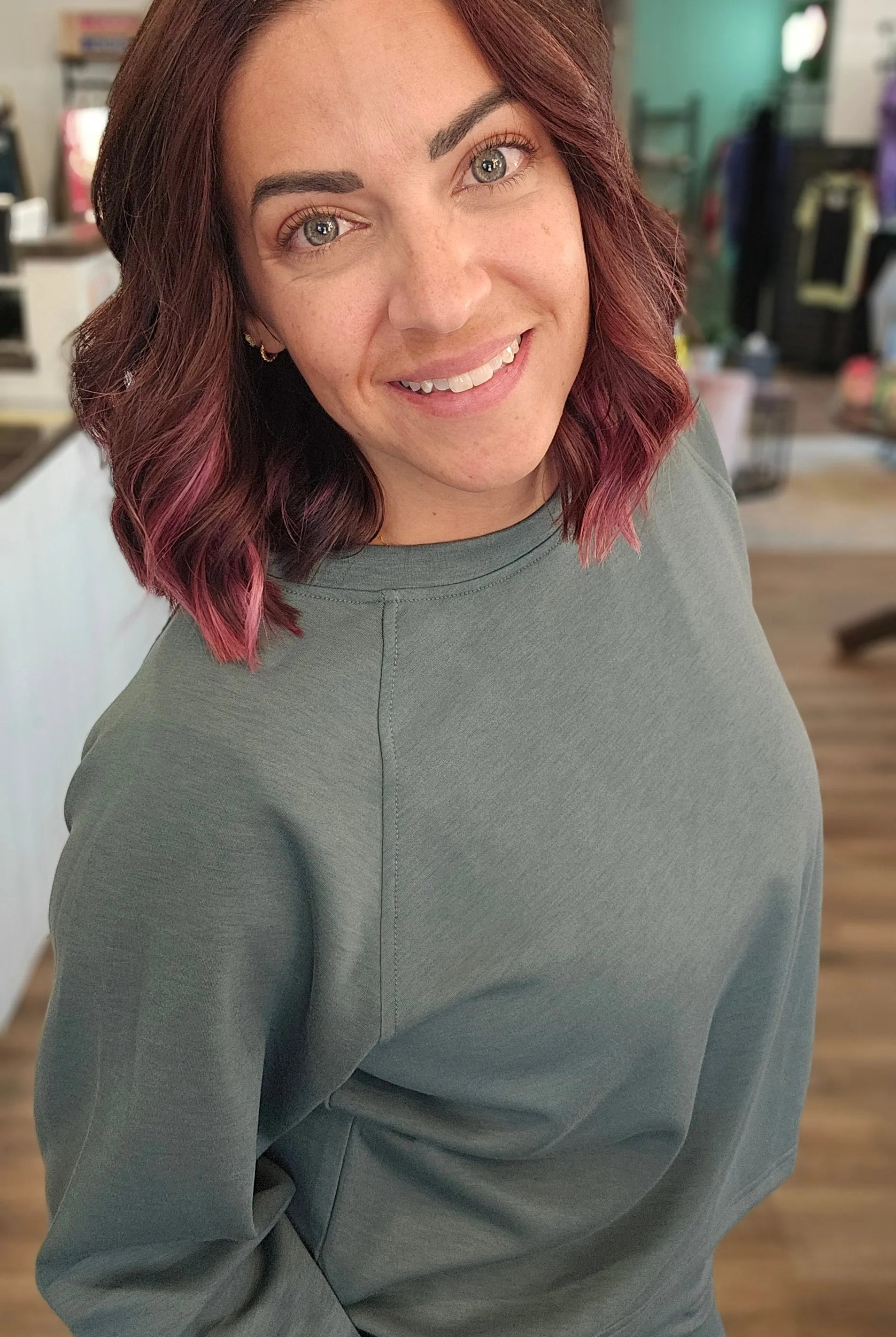 Shop All Day 2 Piece Scuba Set - Forest Green- at Ruby Joy Boutique, a Women's Clothing Store in Pickerington, Ohio