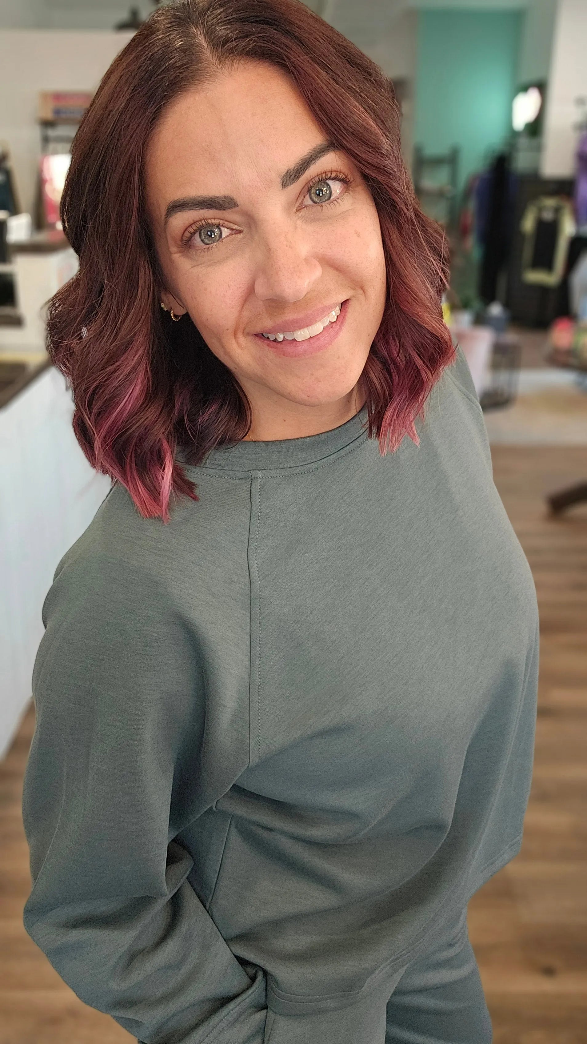 Shop All Day 2 Piece Scuba Set - Forest Green- at Ruby Joy Boutique, a Women's Clothing Store in Pickerington, Ohio