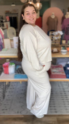 Shop All Day 2 Piece Scuba Set - Heather Beige-XL at Ruby Joy Boutique, a Women's Clothing Store in Pickerington, Ohio