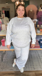 Shop All Day 2 Piece Scuba Set - Heather Gray- at Ruby Joy Boutique, a Women's Clothing Store in Pickerington, Ohio