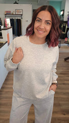 Shop All Day 2 Piece Scuba Set - Heather Gray- at Ruby Joy Boutique, a Women's Clothing Store in Pickerington, Ohio