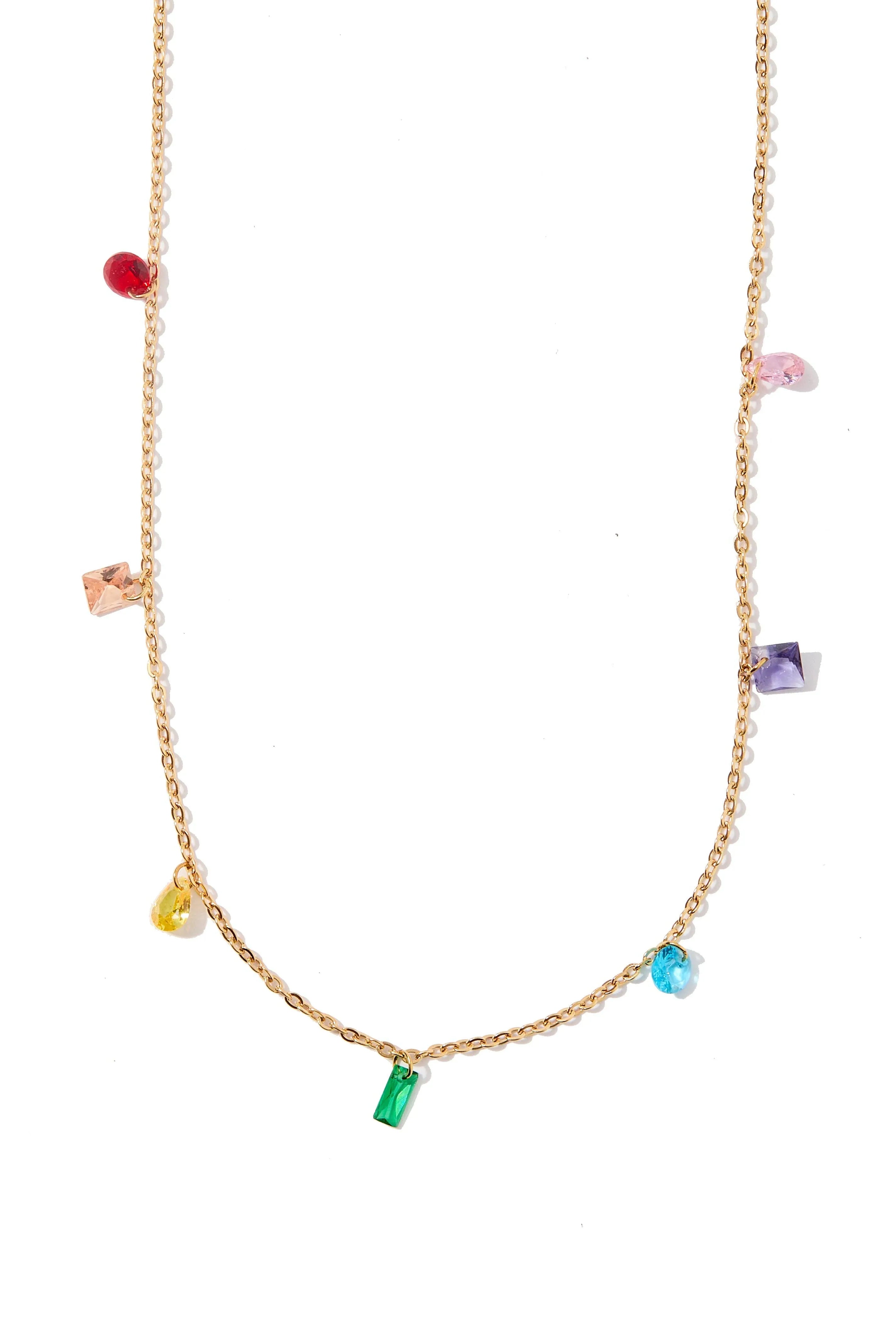 Shop Allegra Multicolor Stone Necklace- at Ruby Joy Boutique, a Women's Clothing Store in Pickerington, Ohio