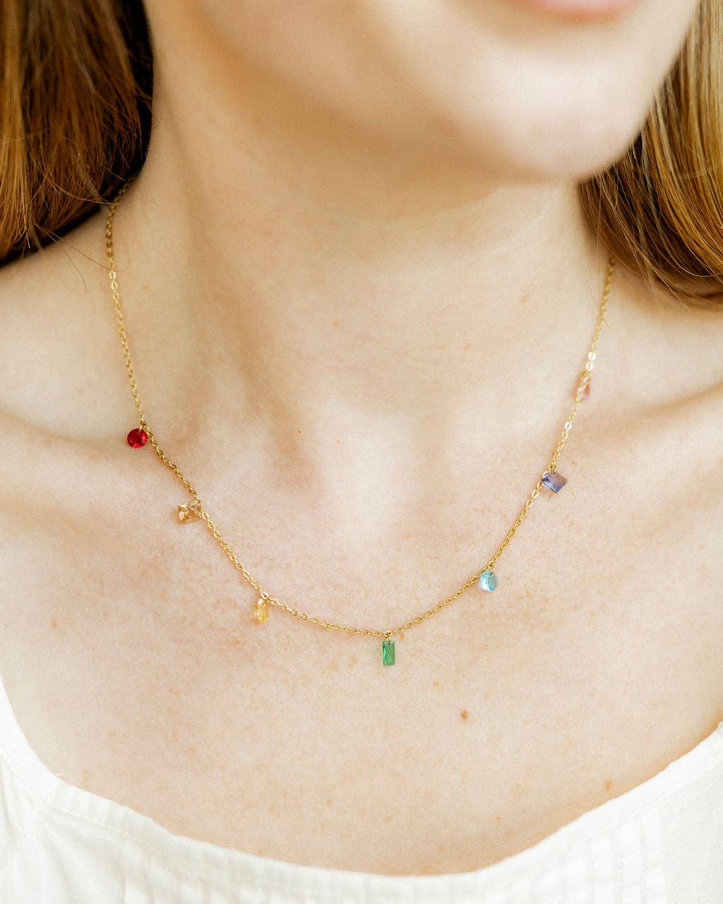 Shop Allegra Multicolor Stone Necklace- at Ruby Joy Boutique, a Women's Clothing Store in Pickerington, Ohio