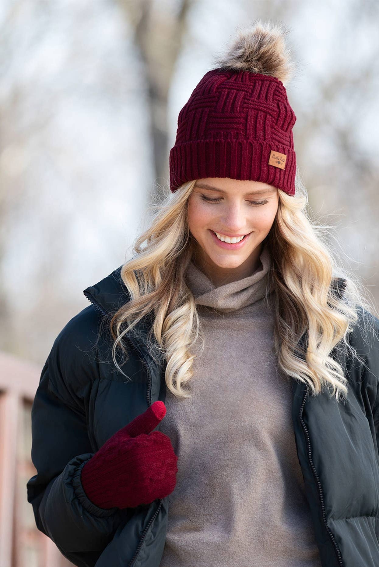 Shop Alpine Pom Hat-Winter Hat at Ruby Joy Boutique, a Women's Clothing Store in Pickerington, Ohio