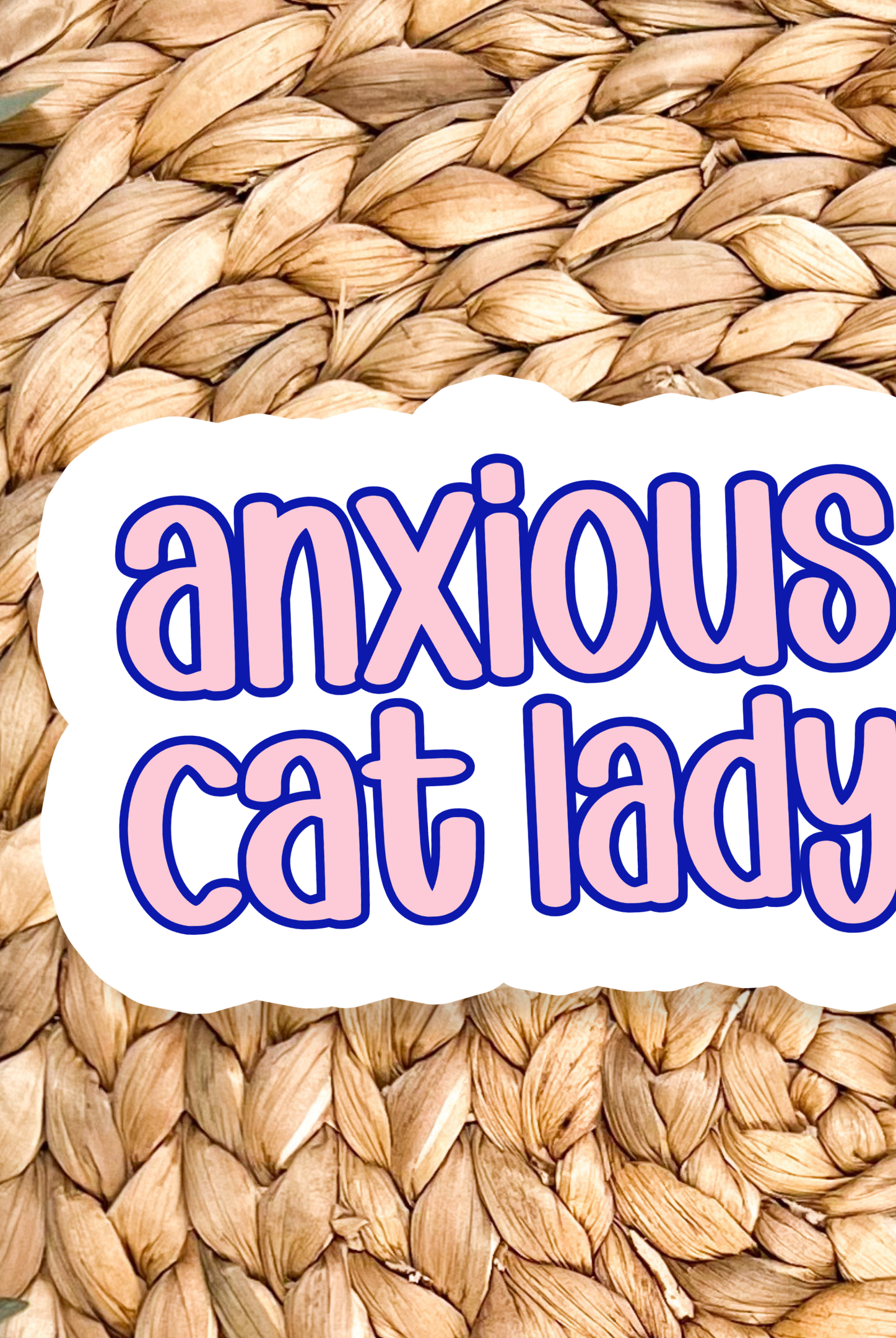 Shop Anxious Cat Lady Waterproof Vinyl Sticker- at Ruby Joy Boutique, a Women's Clothing Store in Pickerington, Ohio
