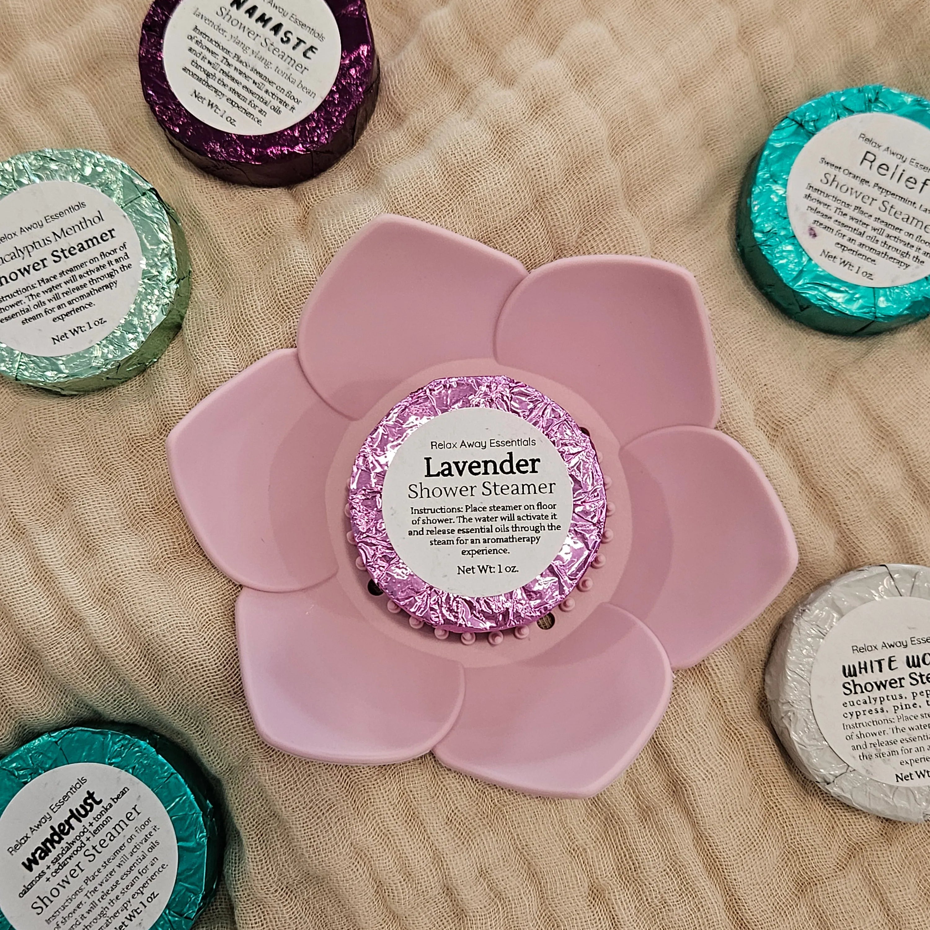 Shop Lotus Shower Steamer Trays-Pink at Ruby Joy Boutique, a Women's Clothing Store in Pickerington, Ohio