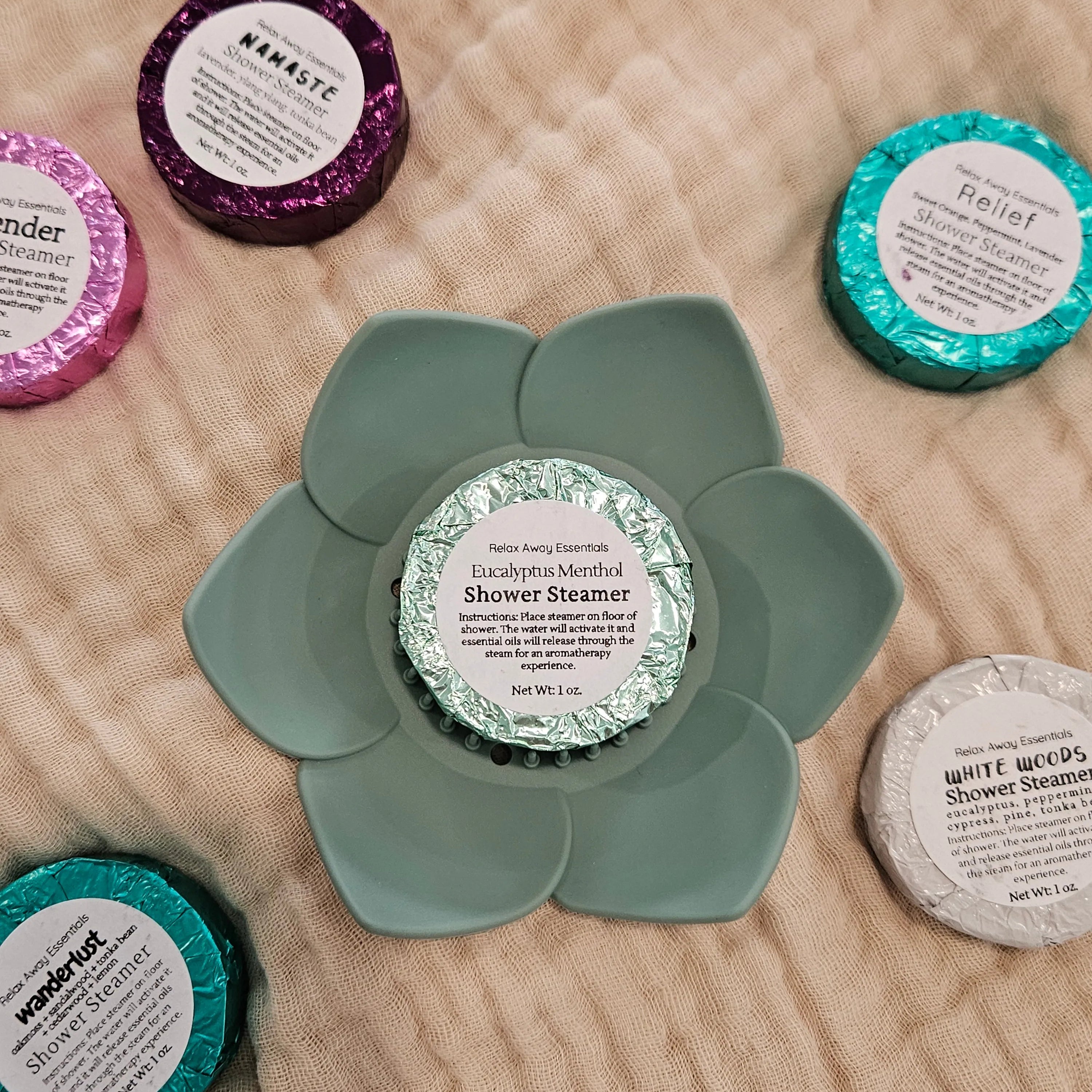 Shop Lotus Shower Steamer Trays-Sage at Ruby Joy Boutique, a Women's Clothing Store in Pickerington, Ohio