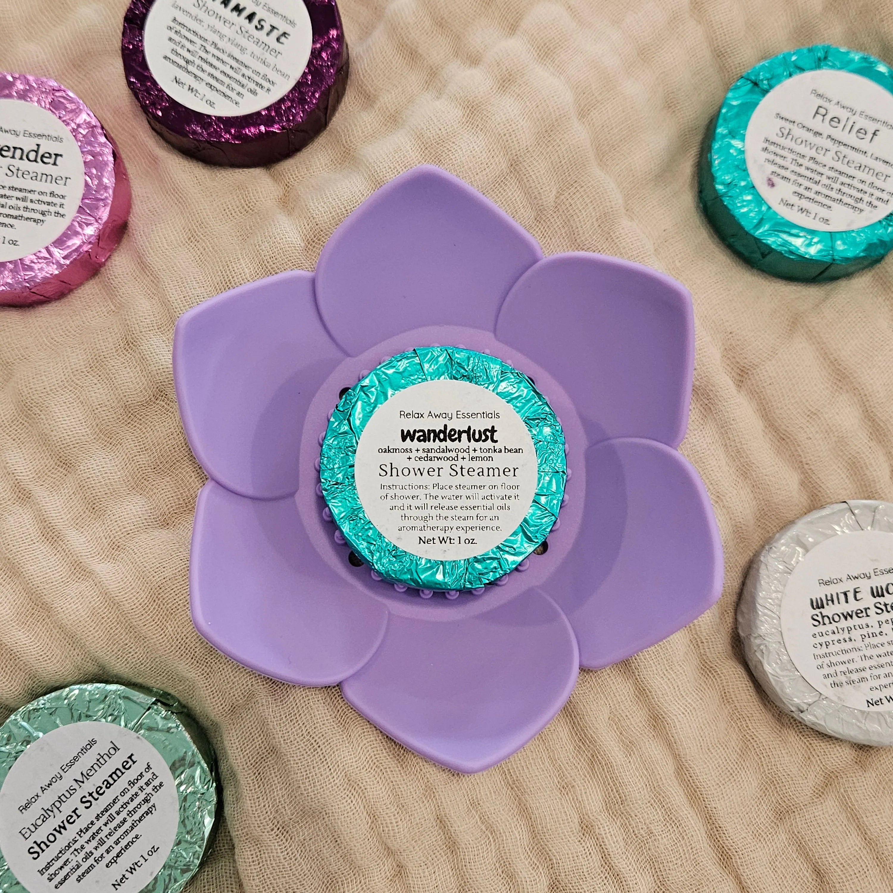 Shop Lotus Shower Steamer Trays-Lilac at Ruby Joy Boutique, a Women's Clothing Store in Pickerington, Ohio