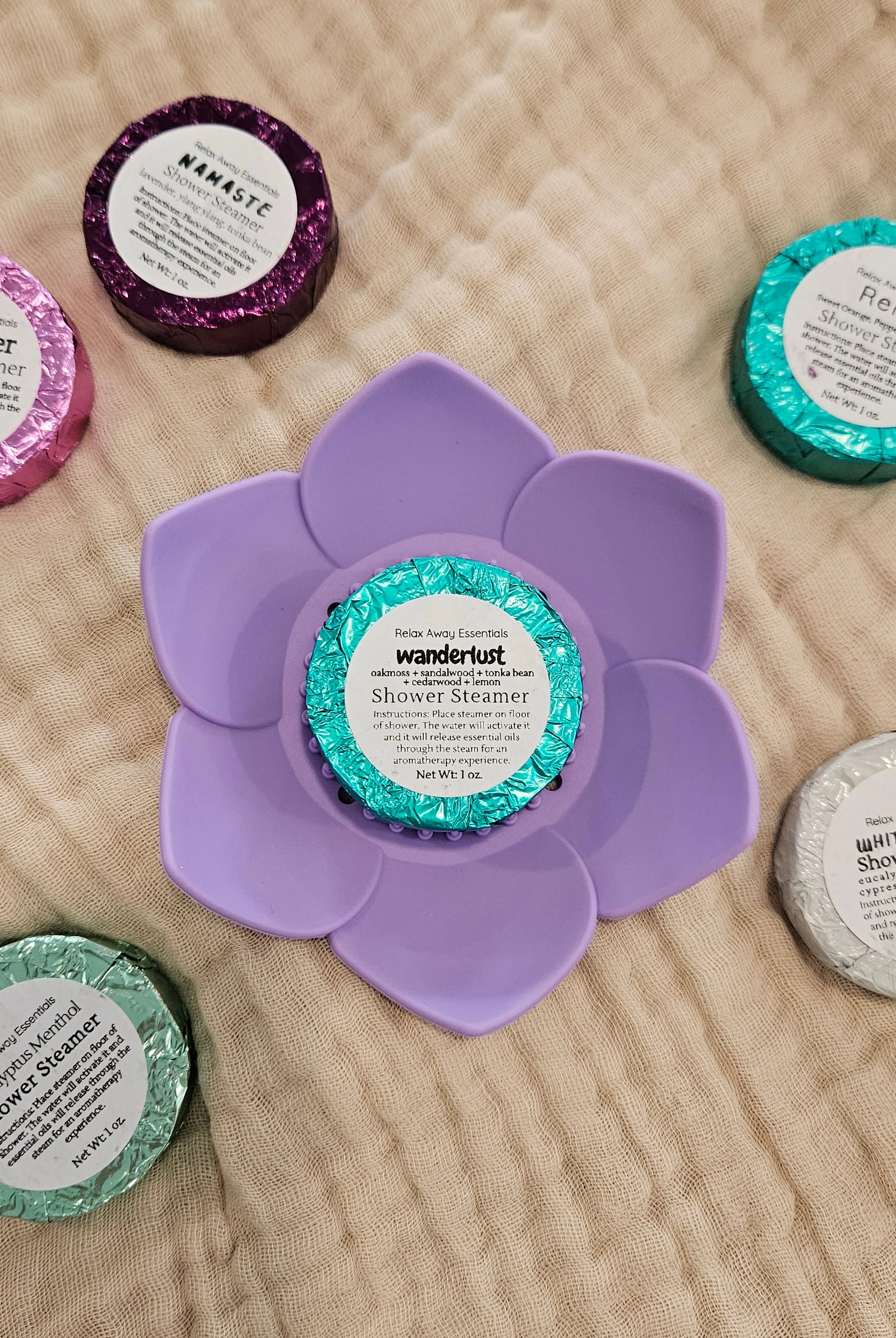 Shop Lotus Shower Steamer Trays-Lilac at Ruby Joy Boutique, a Women's Clothing Store in Pickerington, Ohio