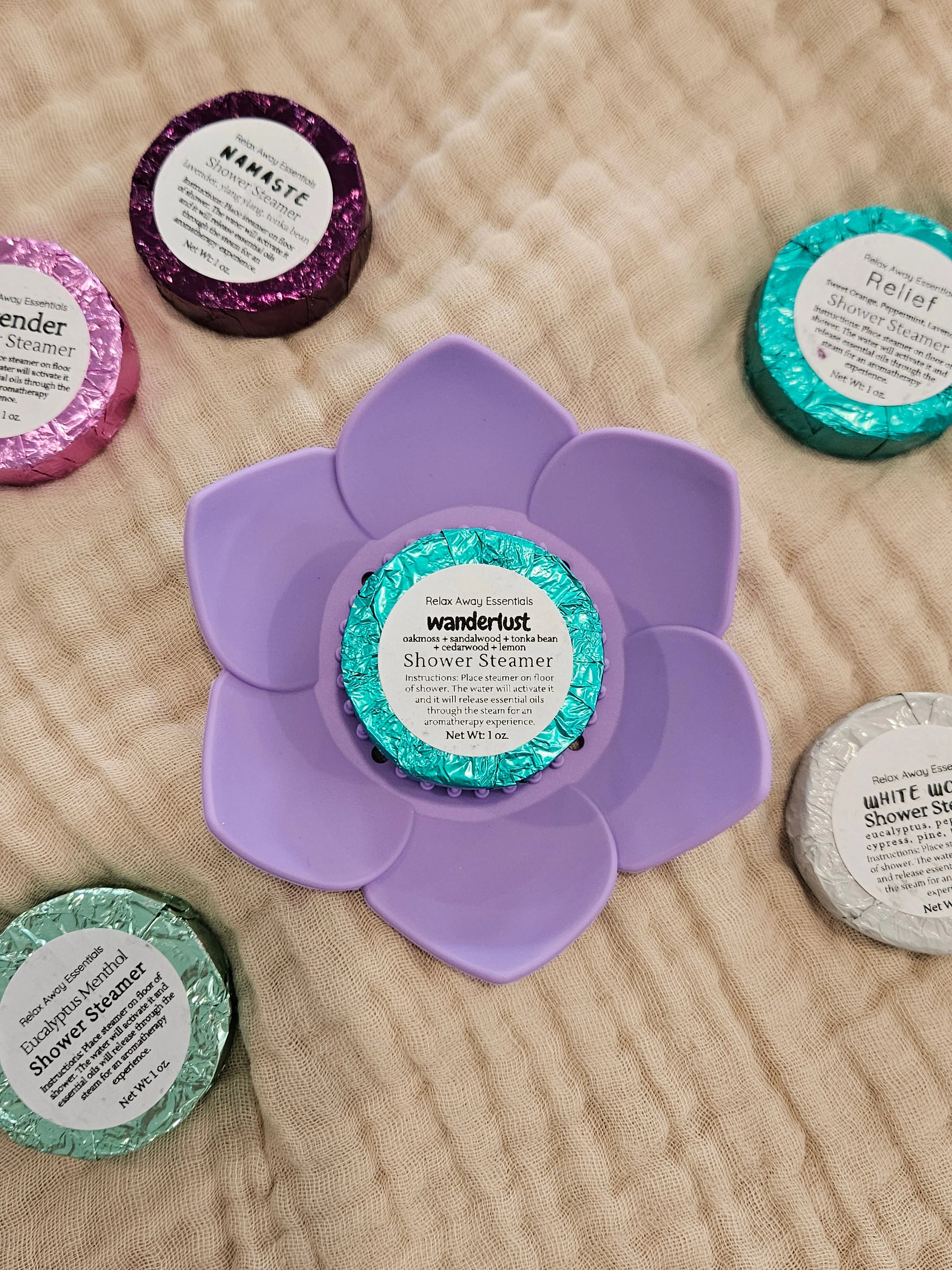 Shop Lotus Shower Steamer Trays-Lilac at Ruby Joy Boutique, a Women's Clothing Store in Pickerington, Ohio