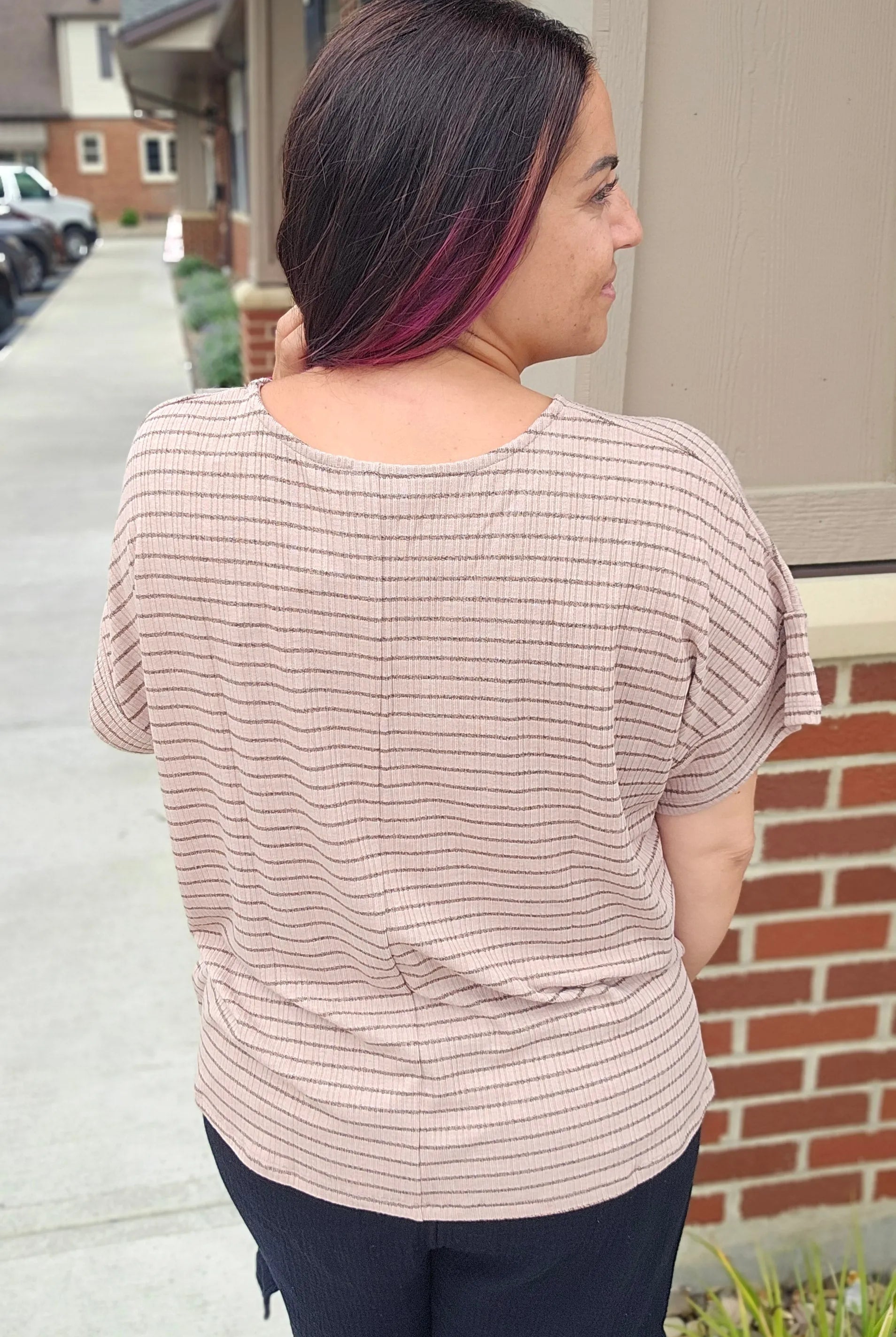 Shop Averi Striped Dolman Top- at Ruby Joy Boutique, a Women's Clothing Store in Pickerington, Ohio
