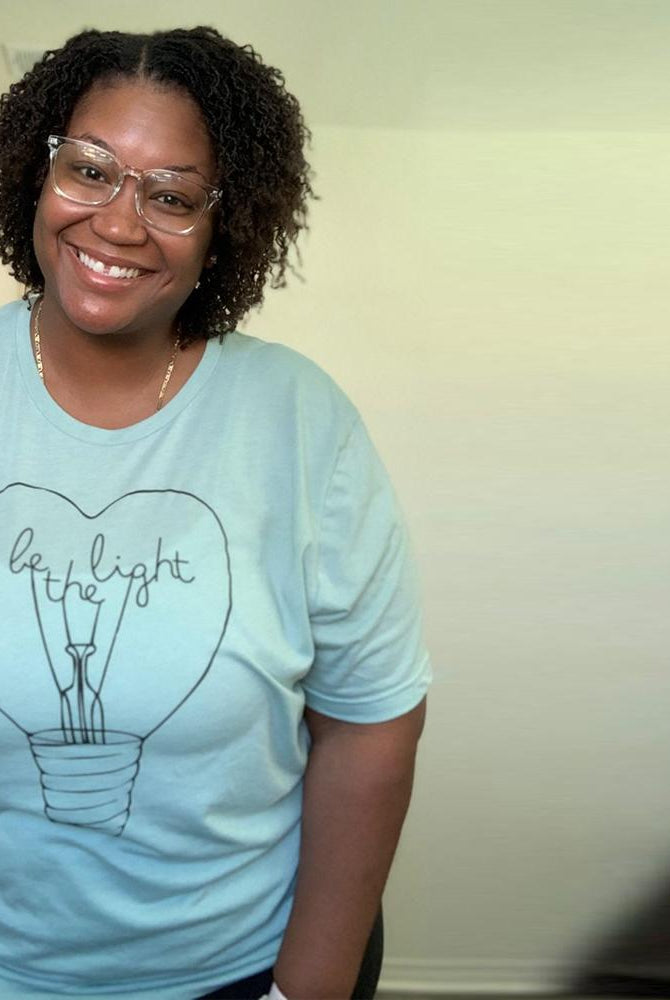 Shop Be The Light Classic Tee | Kind Cotton- at Ruby Joy Boutique, a Women's Clothing Store in Pickerington, Ohio