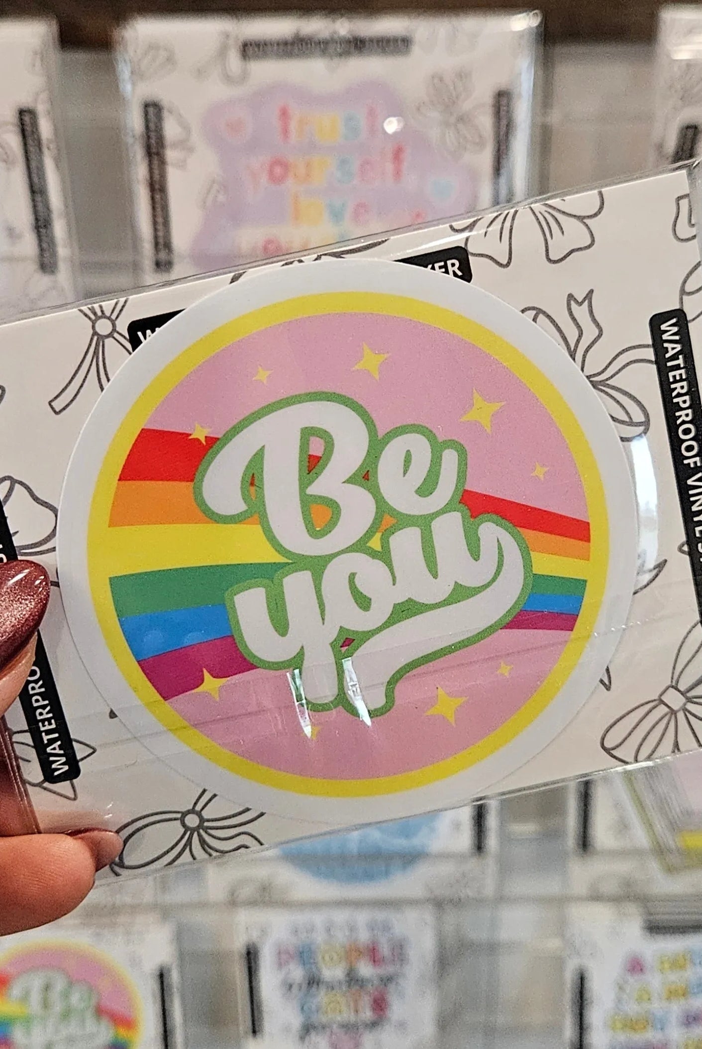 Shop Be You Rainbow Ally Pride | Waterproof Vinyl Sticker- at Ruby Joy Boutique, a Women's Clothing Store in Pickerington, Ohio