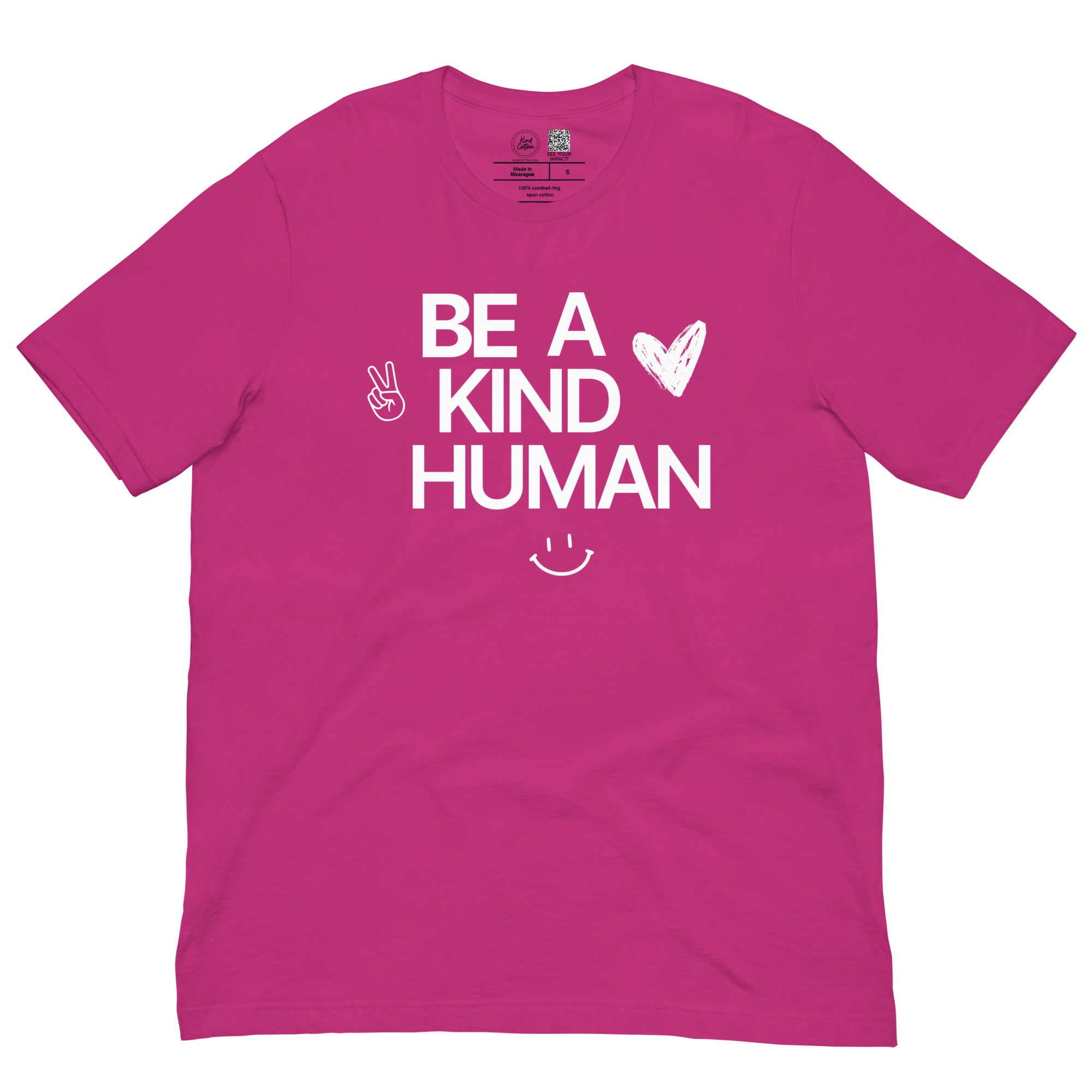 Shop Be a Kind Human Classic Tee | Kind Cotton-Berry at Ruby Joy Boutique, a Women's Clothing Store in Pickerington, Ohio