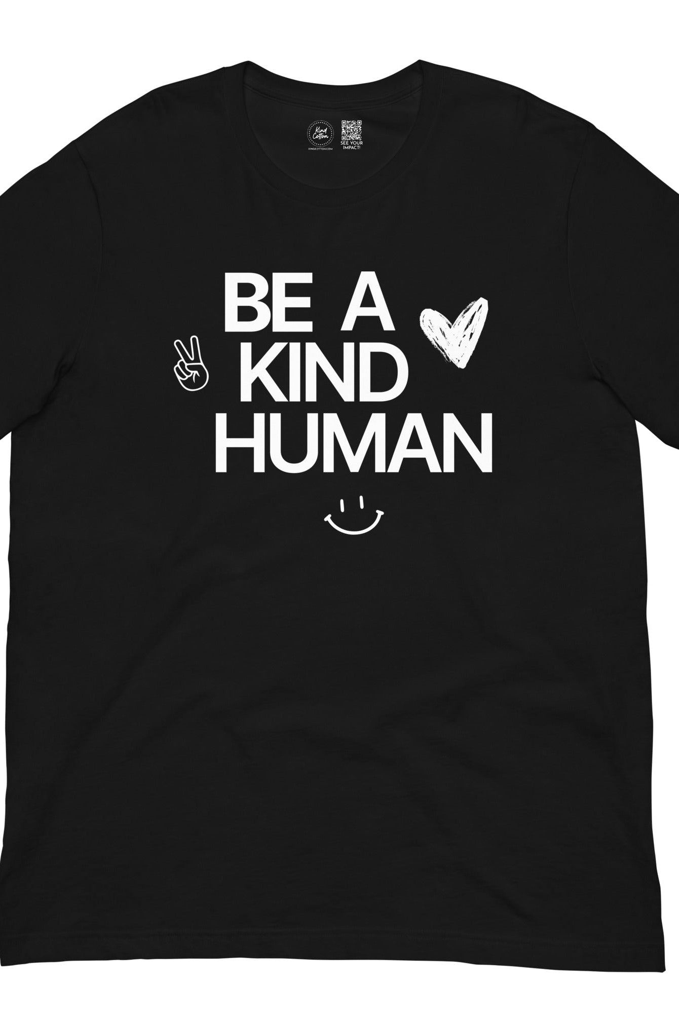 Shop Be a Kind Human Classic Tee | Kind Cotton-Black at Ruby Joy Boutique, a Women's Clothing Store in Pickerington, Ohio