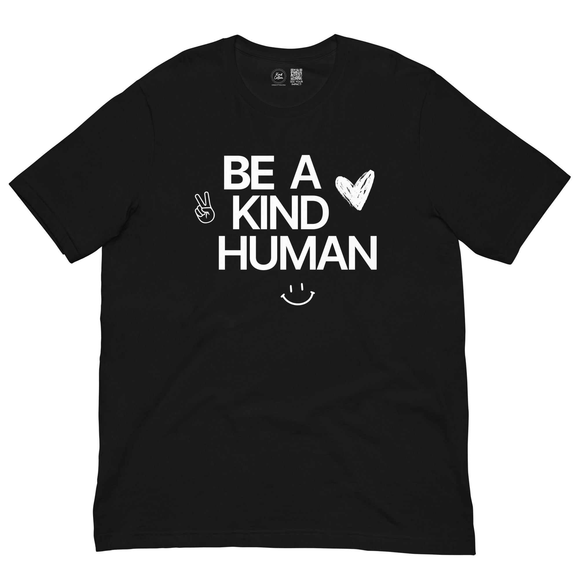 Shop Be a Kind Human Classic Tee | Kind Cotton-Black at Ruby Joy Boutique, a Women's Clothing Store in Pickerington, Ohio