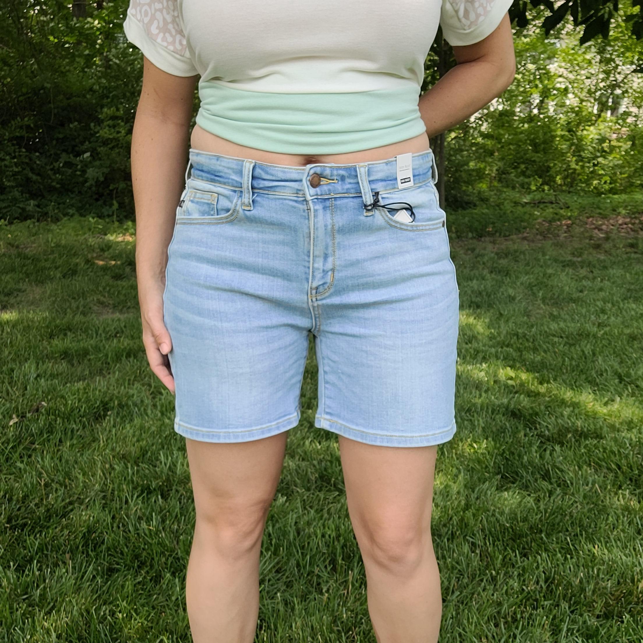 Shop Better Than Ever Denim Shorts | Judy Blue-Shorts at Ruby Joy Boutique, a Women's Clothing Store in Pickerington, Ohio